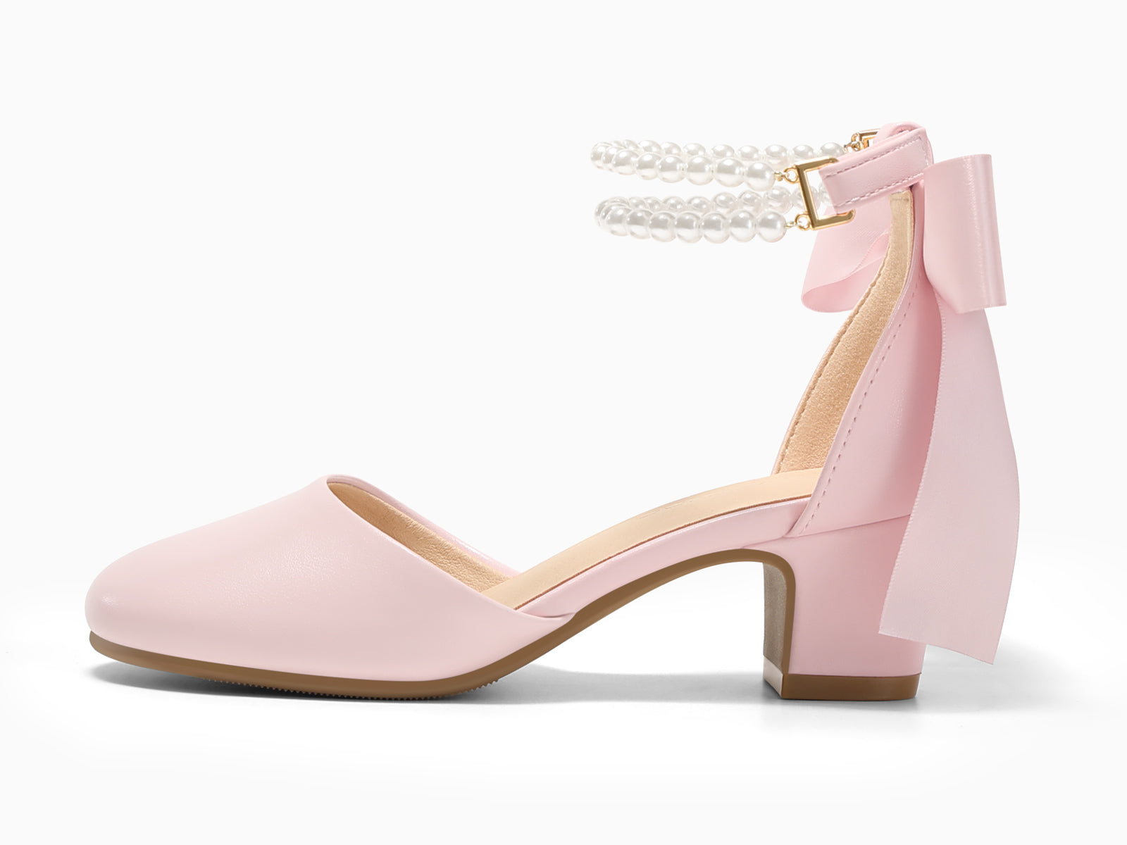 Coutgo Girls Pink Pu Bow Pumps