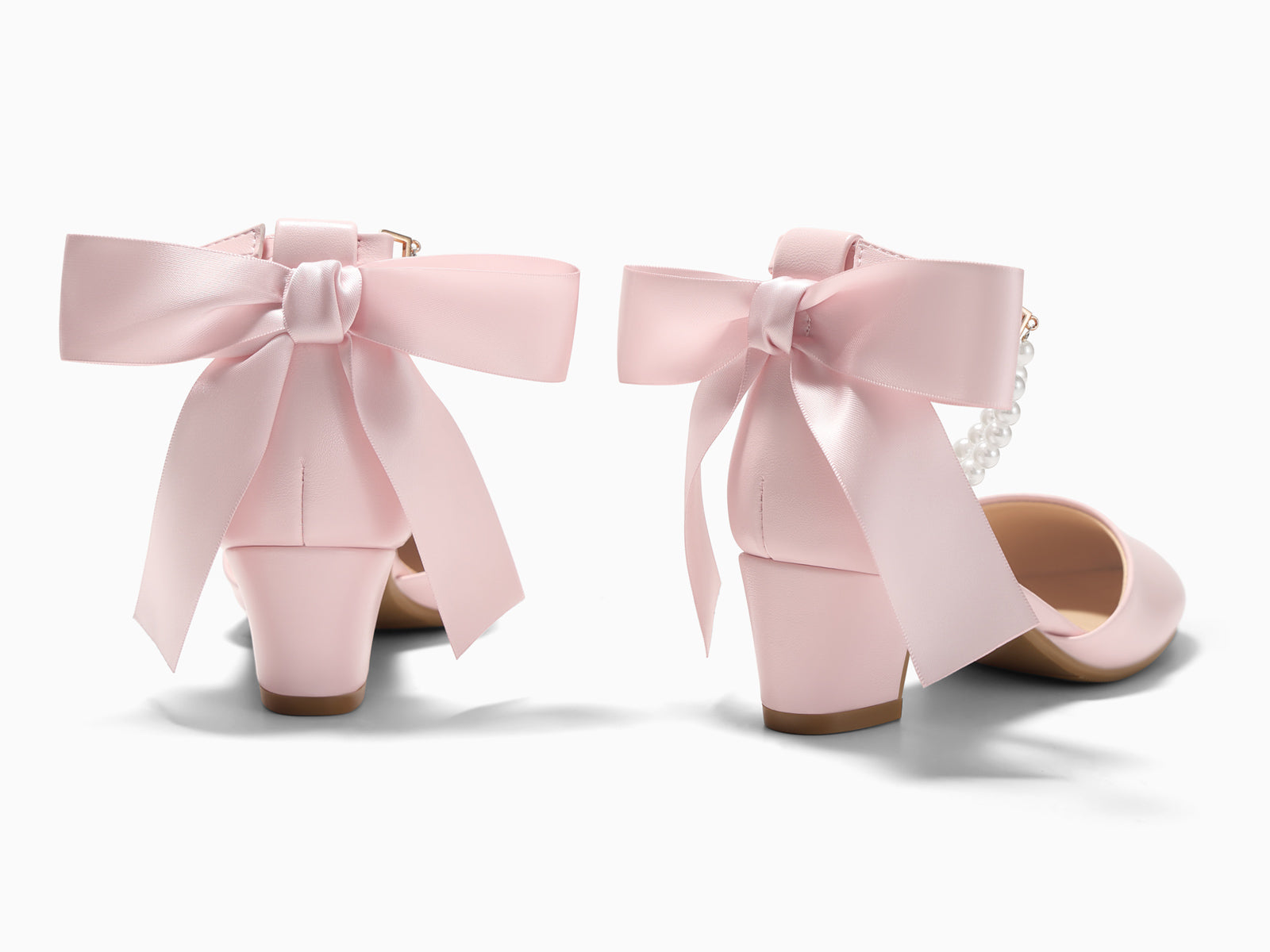 Coutgo Girls Pink Pu Bow Pumps