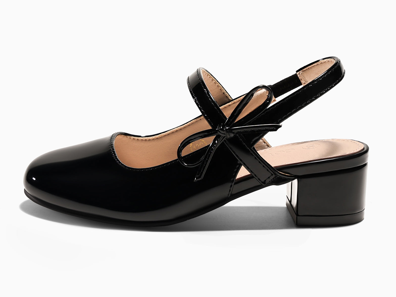 Coutgo Girls Black Patent Dress Shoes