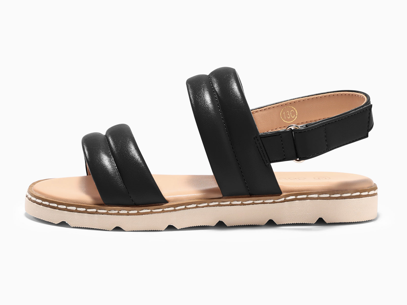 Coutgo Girls Sandals Black Comfort Open Toe