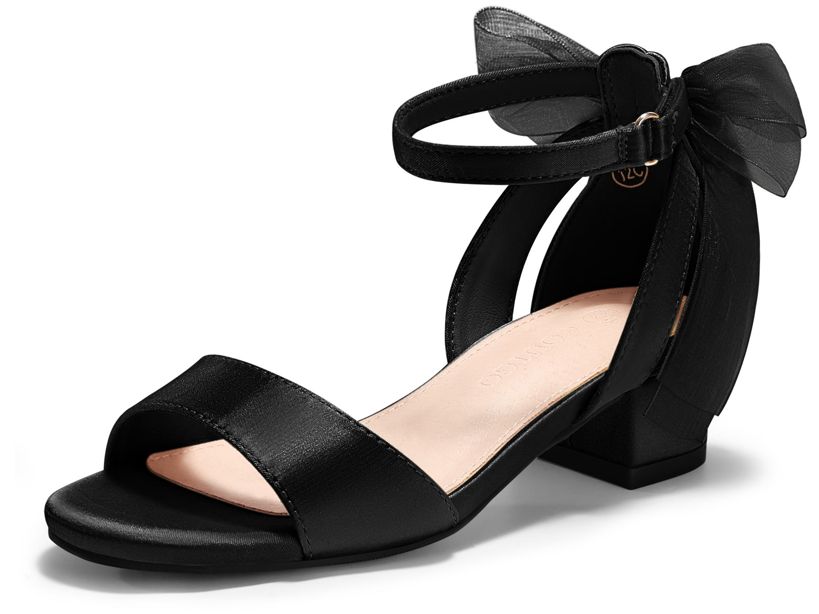 Coutgo Girls Black Dress Shoes Sandals