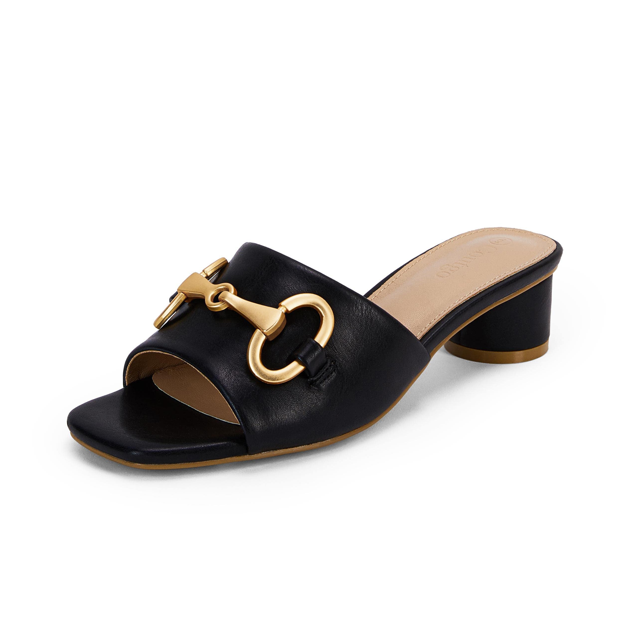 Coutgo Women's Black Slide Sandals