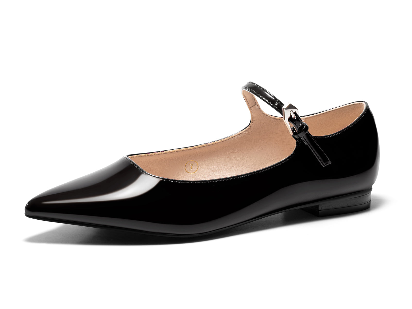 Coutgo Womens Black Mary Jane Flats