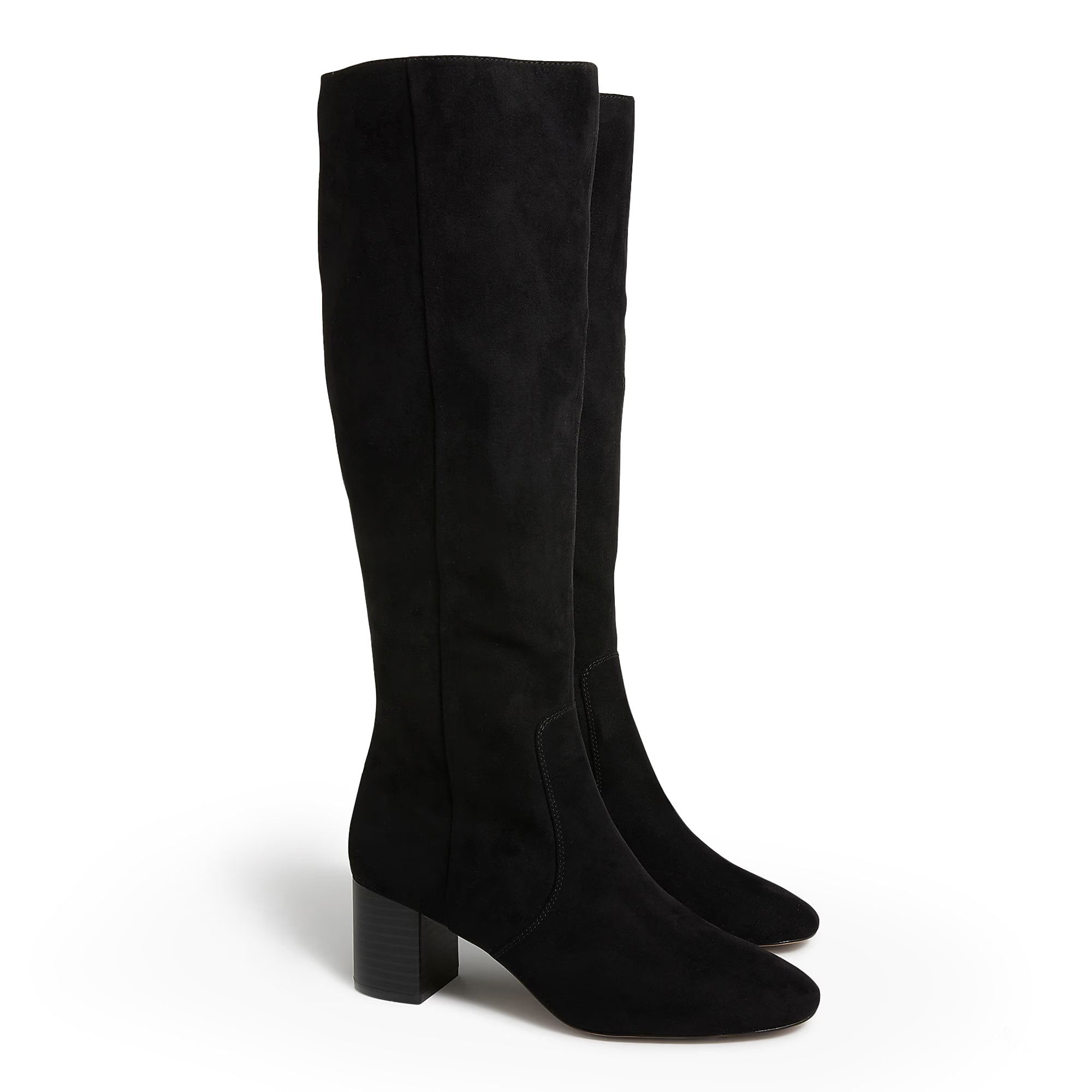 Coutgo Womens Black Knee High Boots