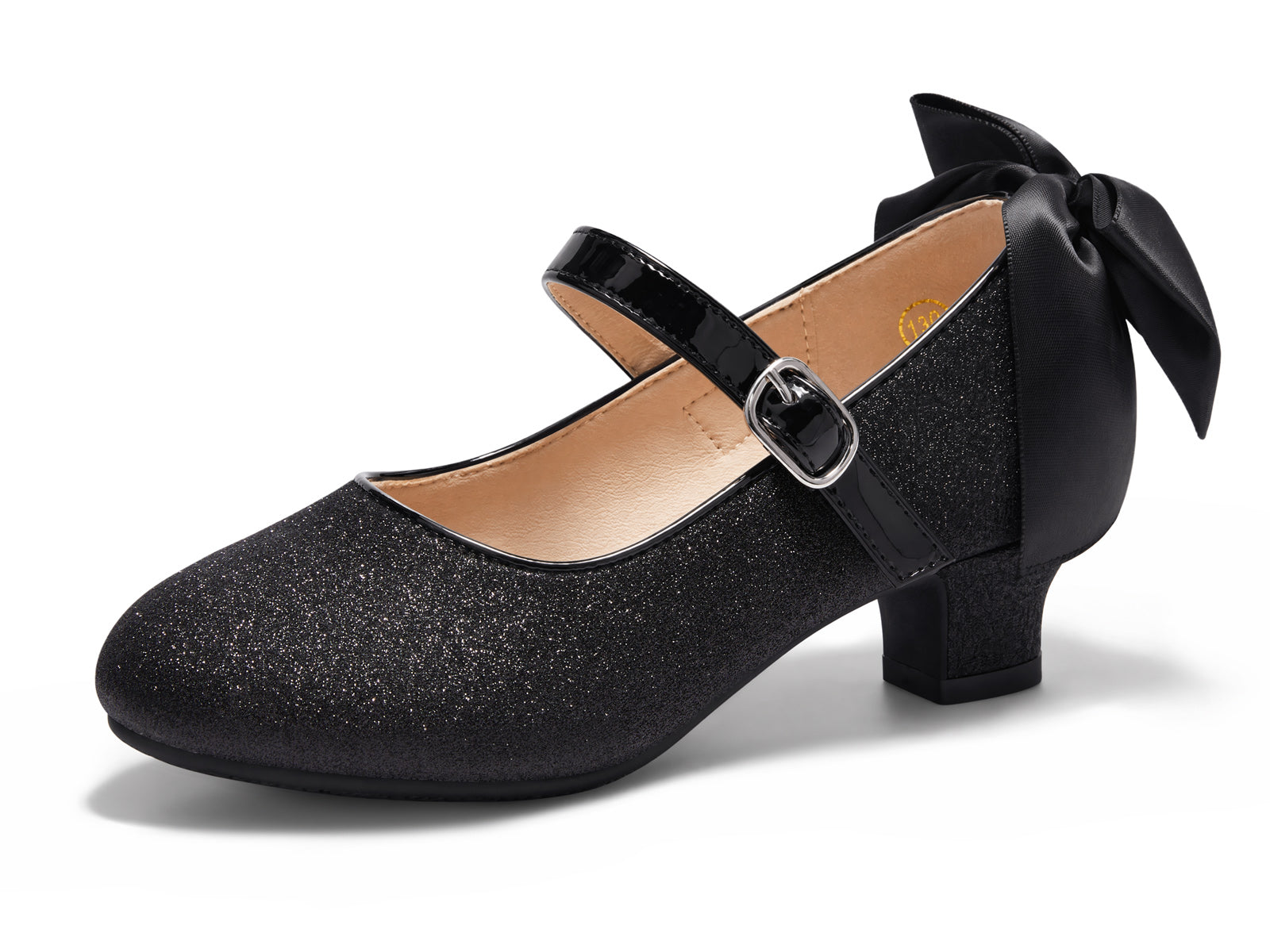 Coutgo Girls Black Dress Shoes Mary Jane Black / 10 Toddler / Hook & loop