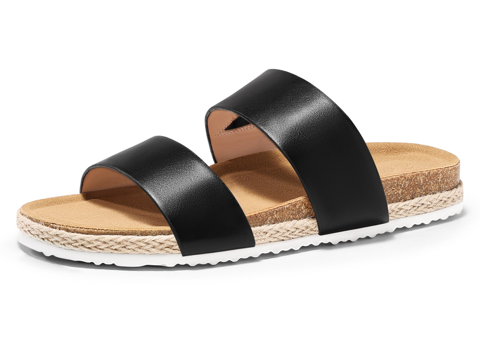 Coutgo Womens Black Platform Sandals