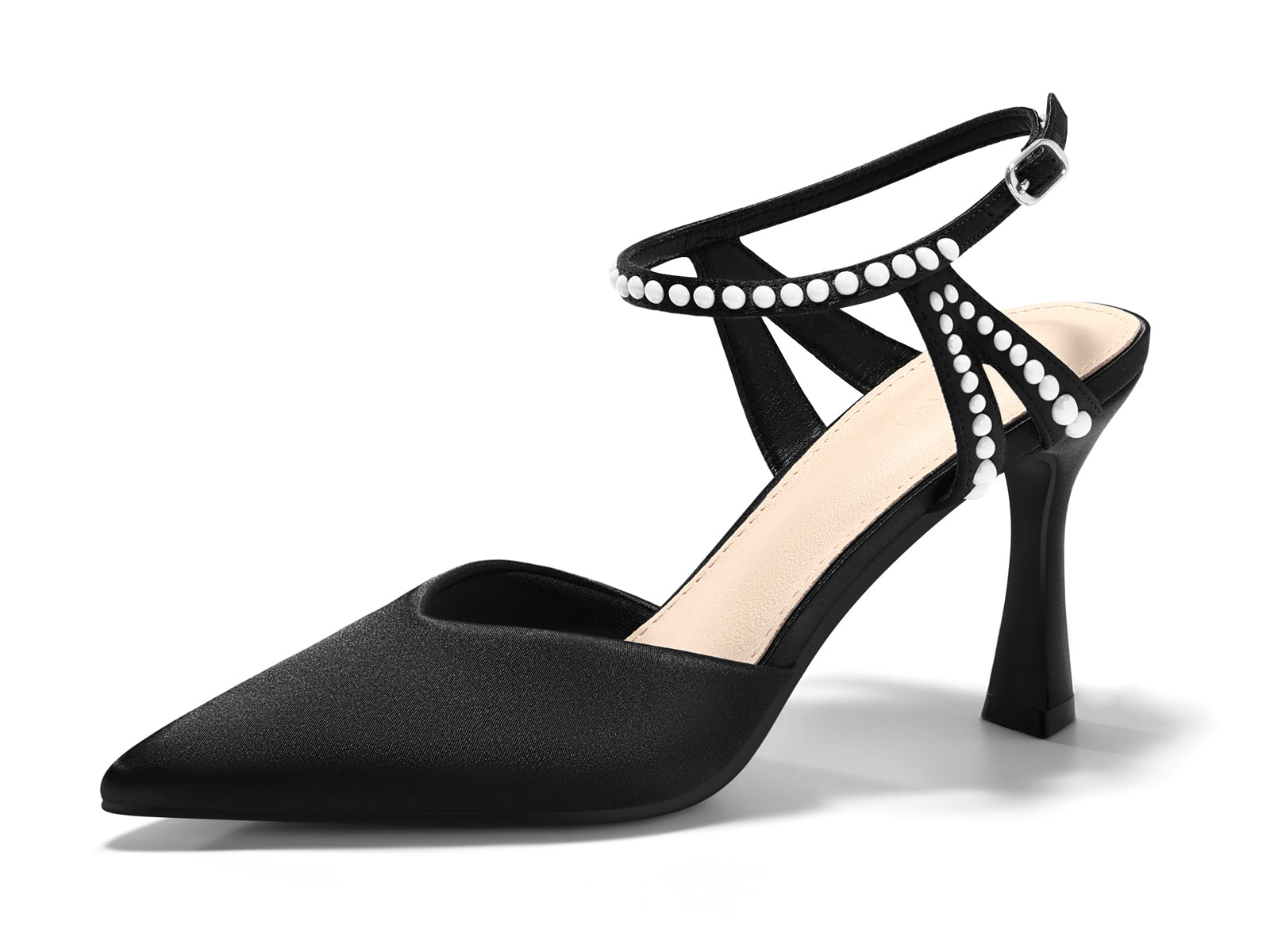 Coutgo Womens Black Kitten High Heels