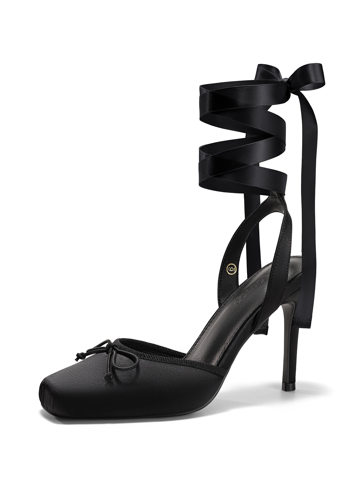 Coutgo Womens Black Ballet High Heels