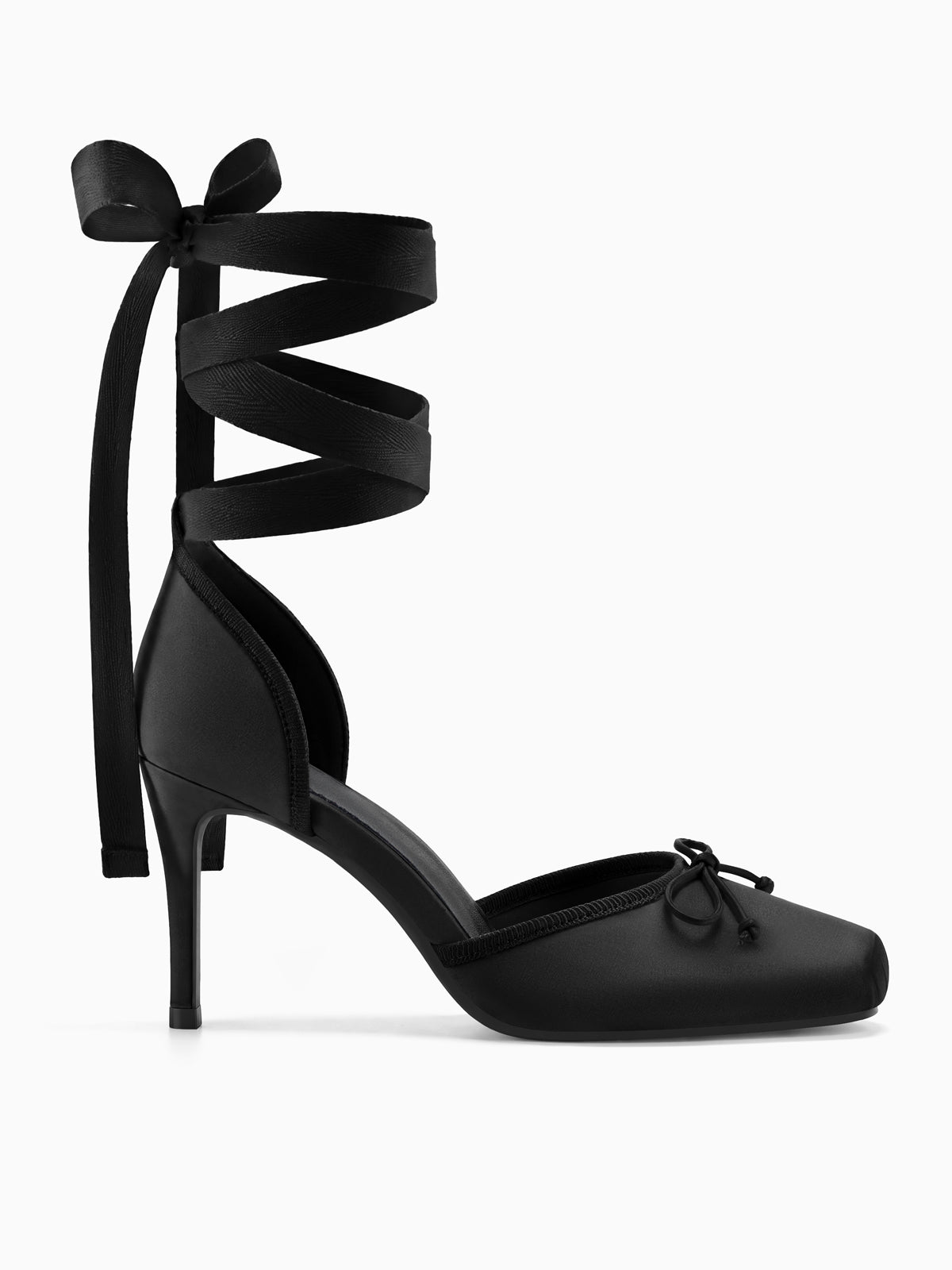 Coutgo Black Womens Pumps Prom Dress Shoes