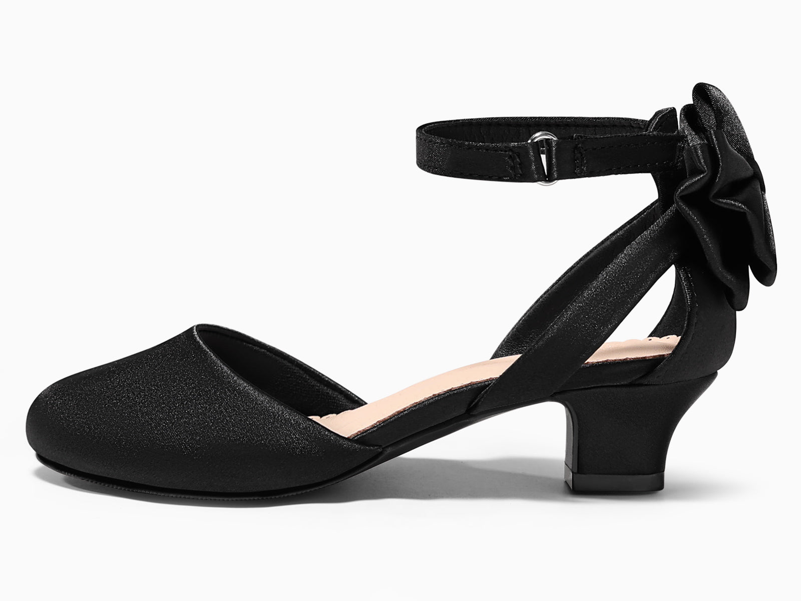 Coutgo Girls Black Closed Toe Dress Shoes