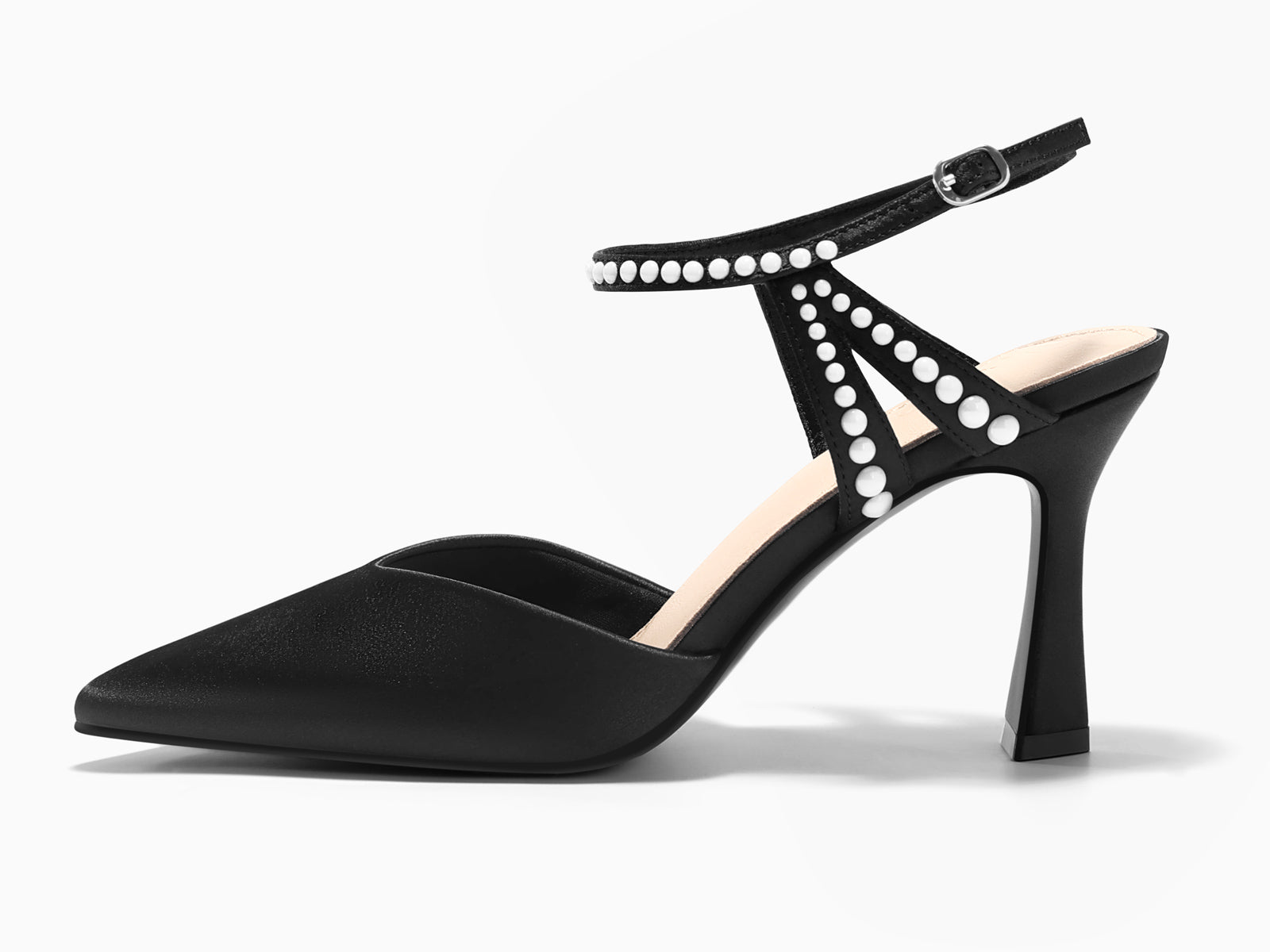 Coutgo Womens Black Kitten High Heels