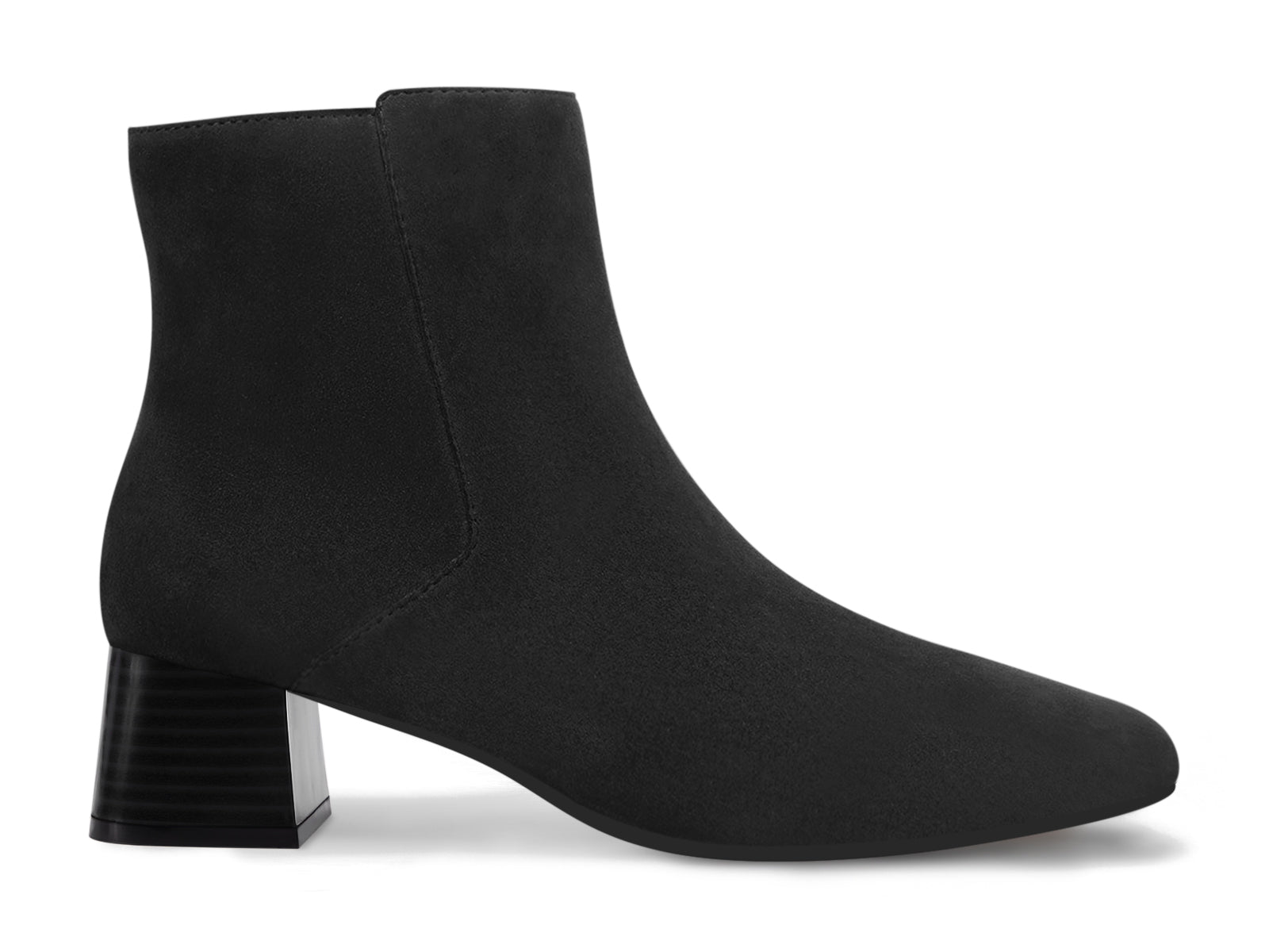 Coutgo Womens Black Square Toe Booties