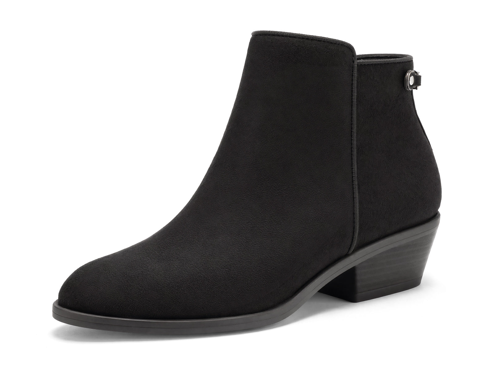 Coutgo Black Womens Side Zip Ankle Boots