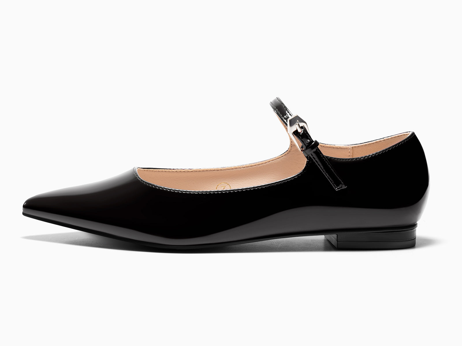Coutgo Womens Black Mary Jane Flats