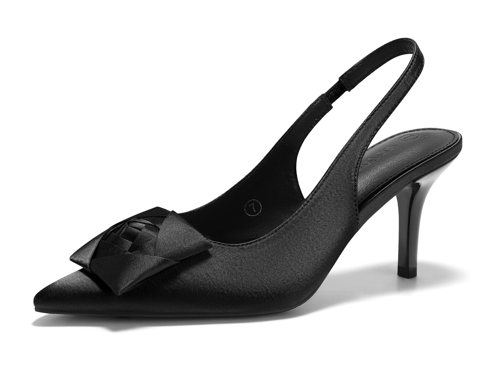 Coutgo Black Womens Slingback Dress Shoes
