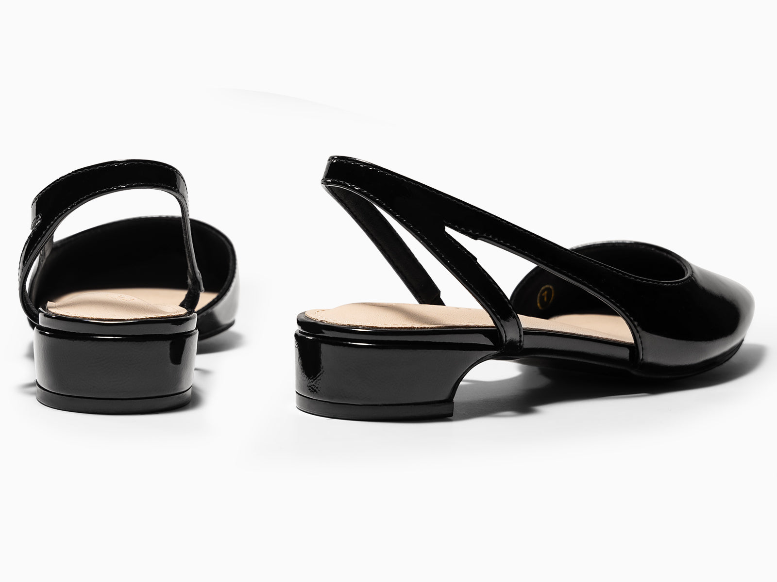 Coutgo Women D'Orsay Black Heels Chunky Pumps