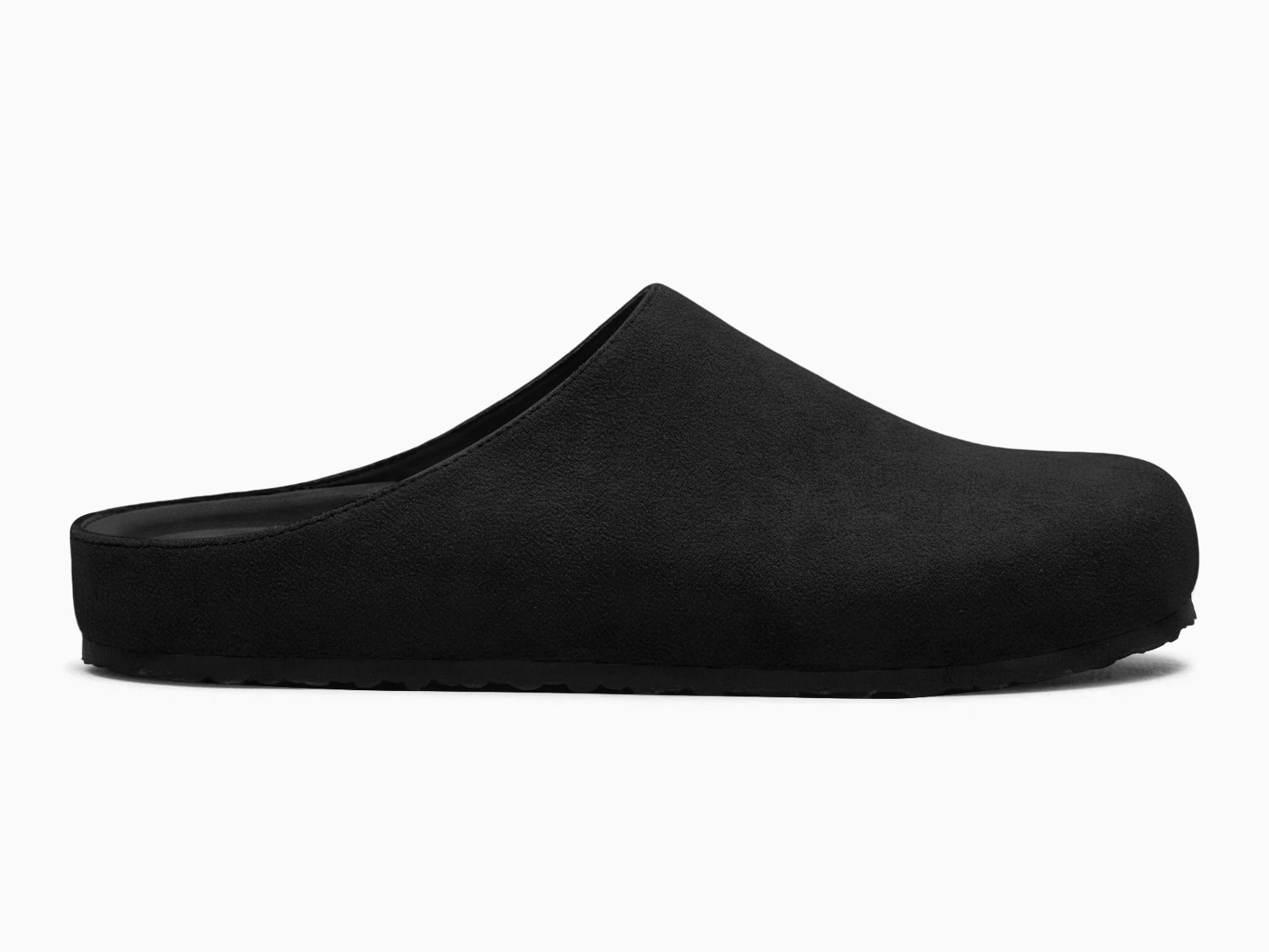 Coutgo Women Suede Black Slip-On Clogs