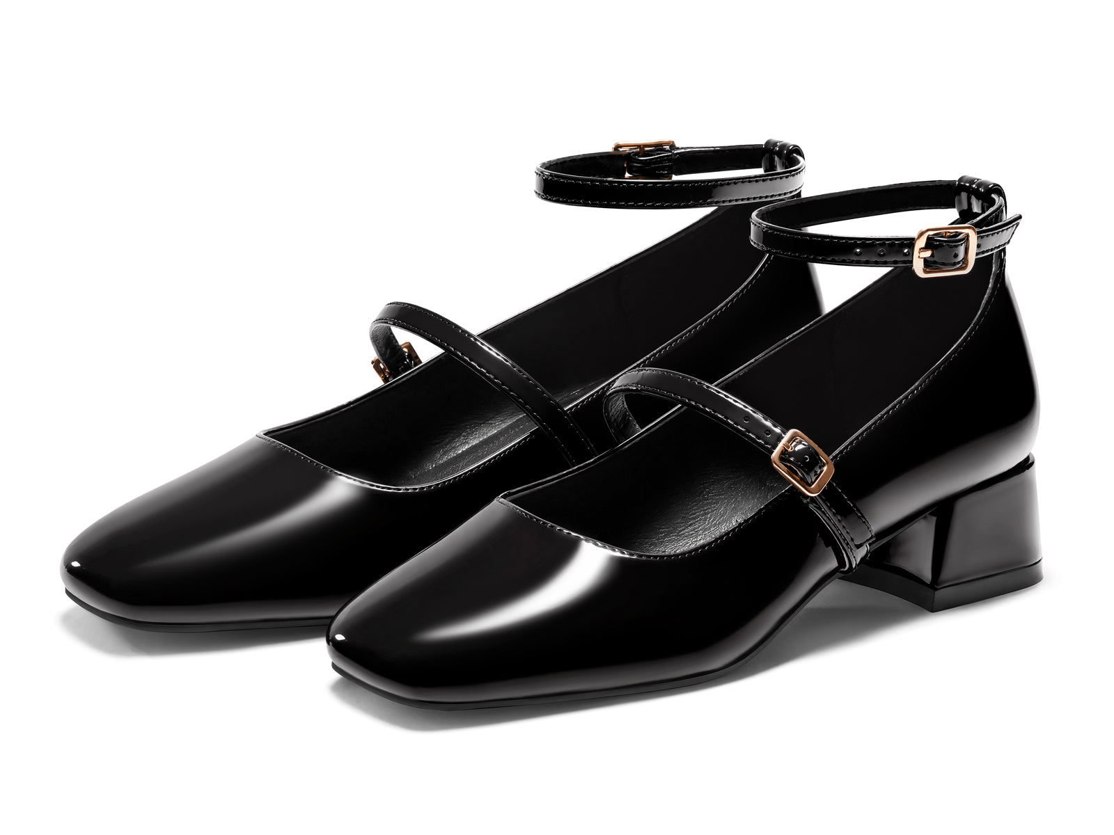 Coutgo Women Black Mary Jane Shoes