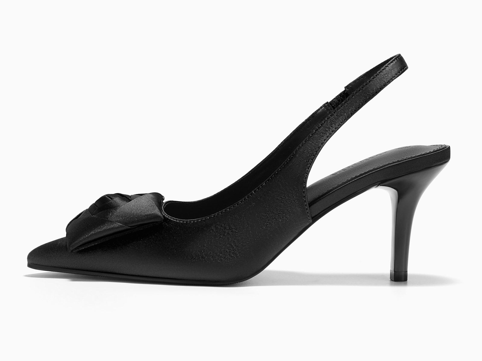 Coutgo Black Womens Slingback Dress Shoes