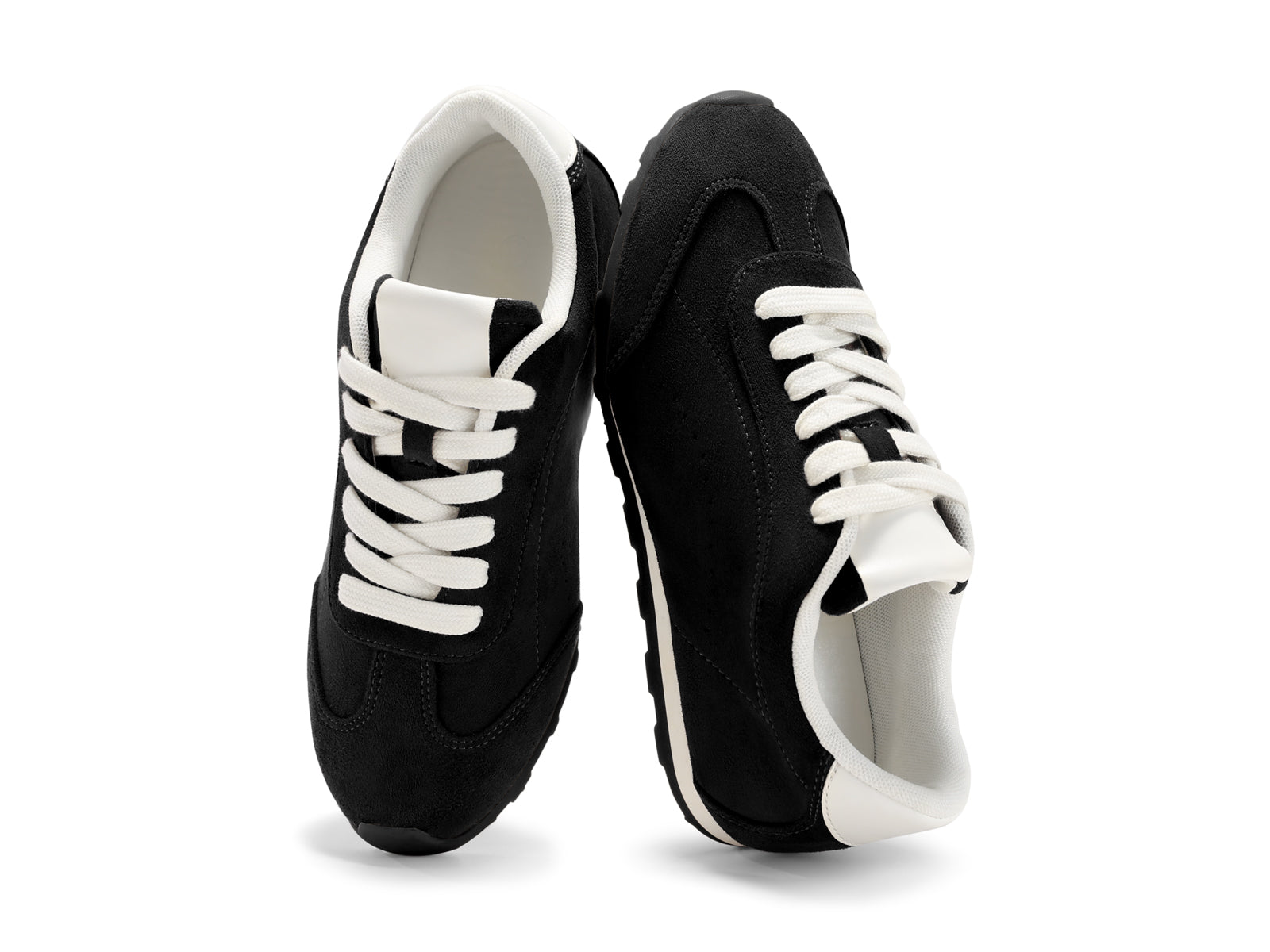 Coutgo Women Black Casual Fashion Sneakers