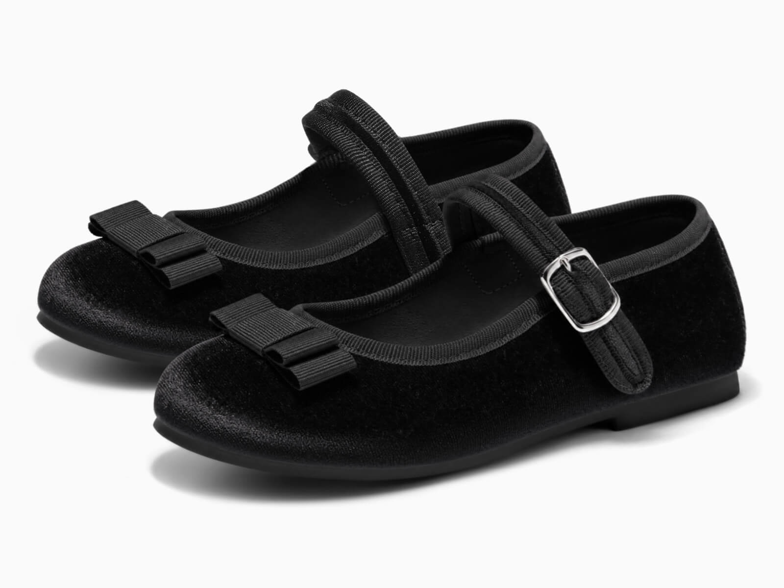 Coutgo Girls Black Mary Jane Dress Shoes