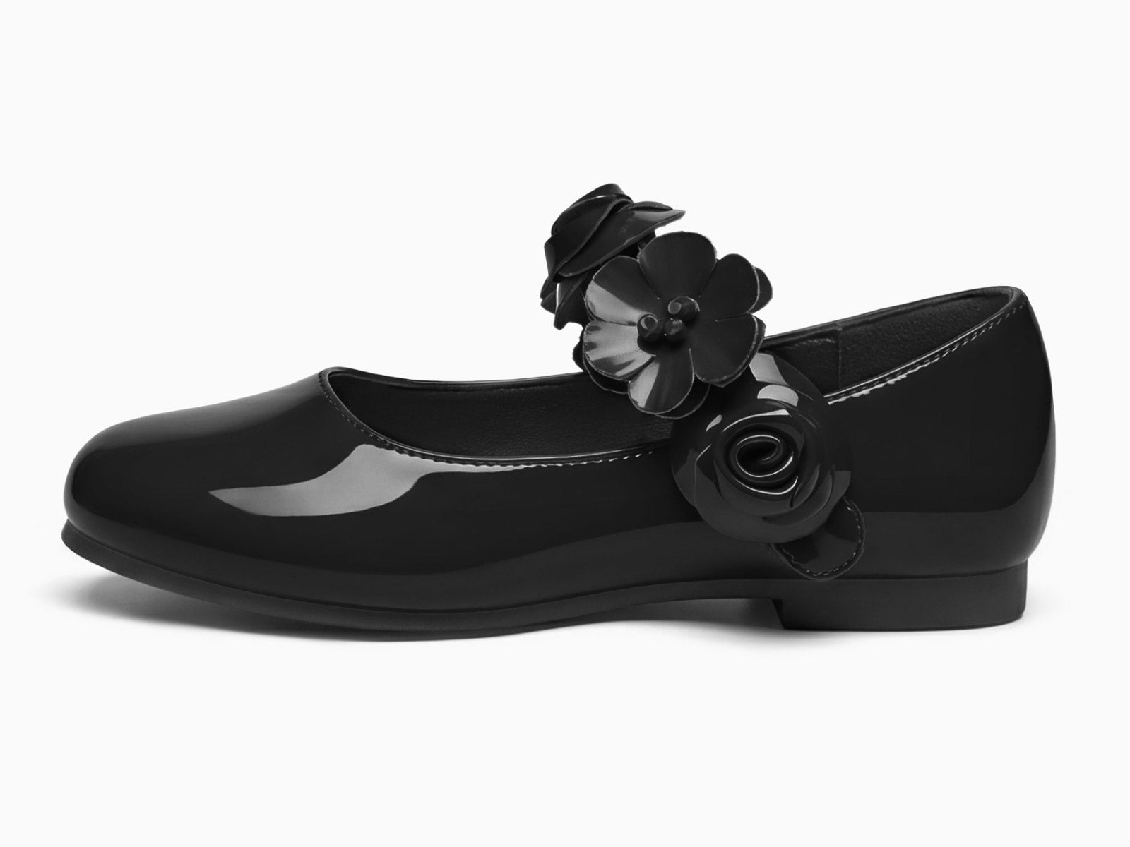 Coutgo Girls Cool Black Mary Jane Dress Shoes