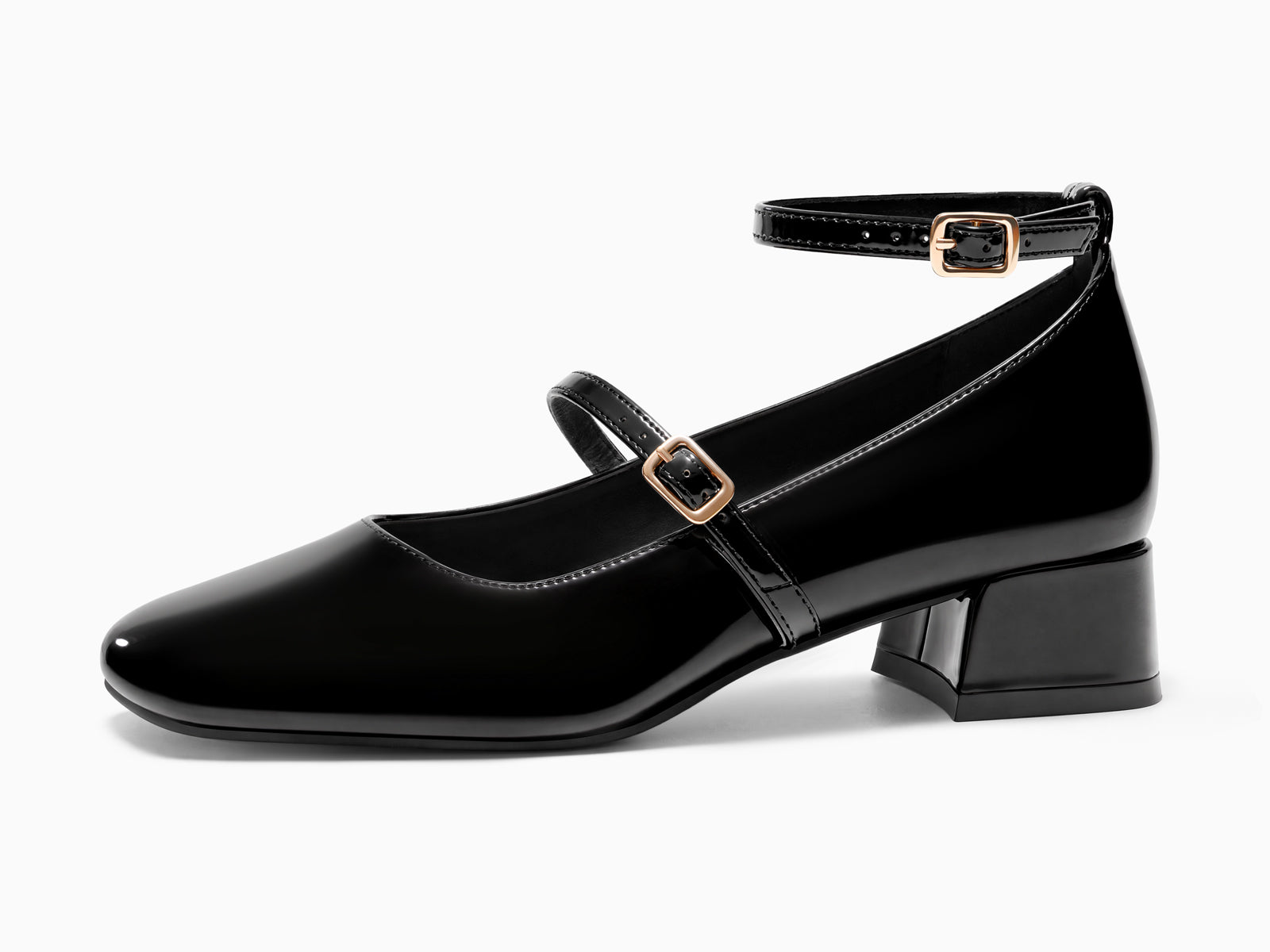 Coutgo Women Black Mary Jane Shoes
