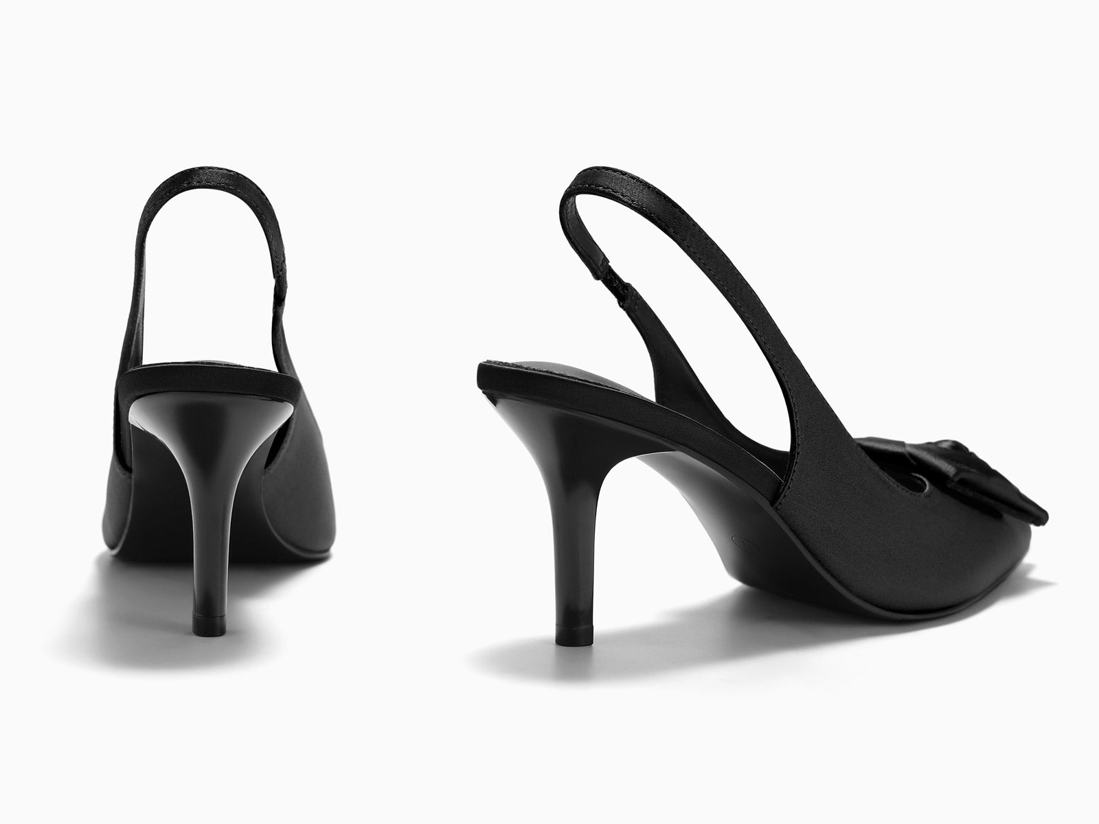 Coutgo Black Womens Slingback Dress Shoes