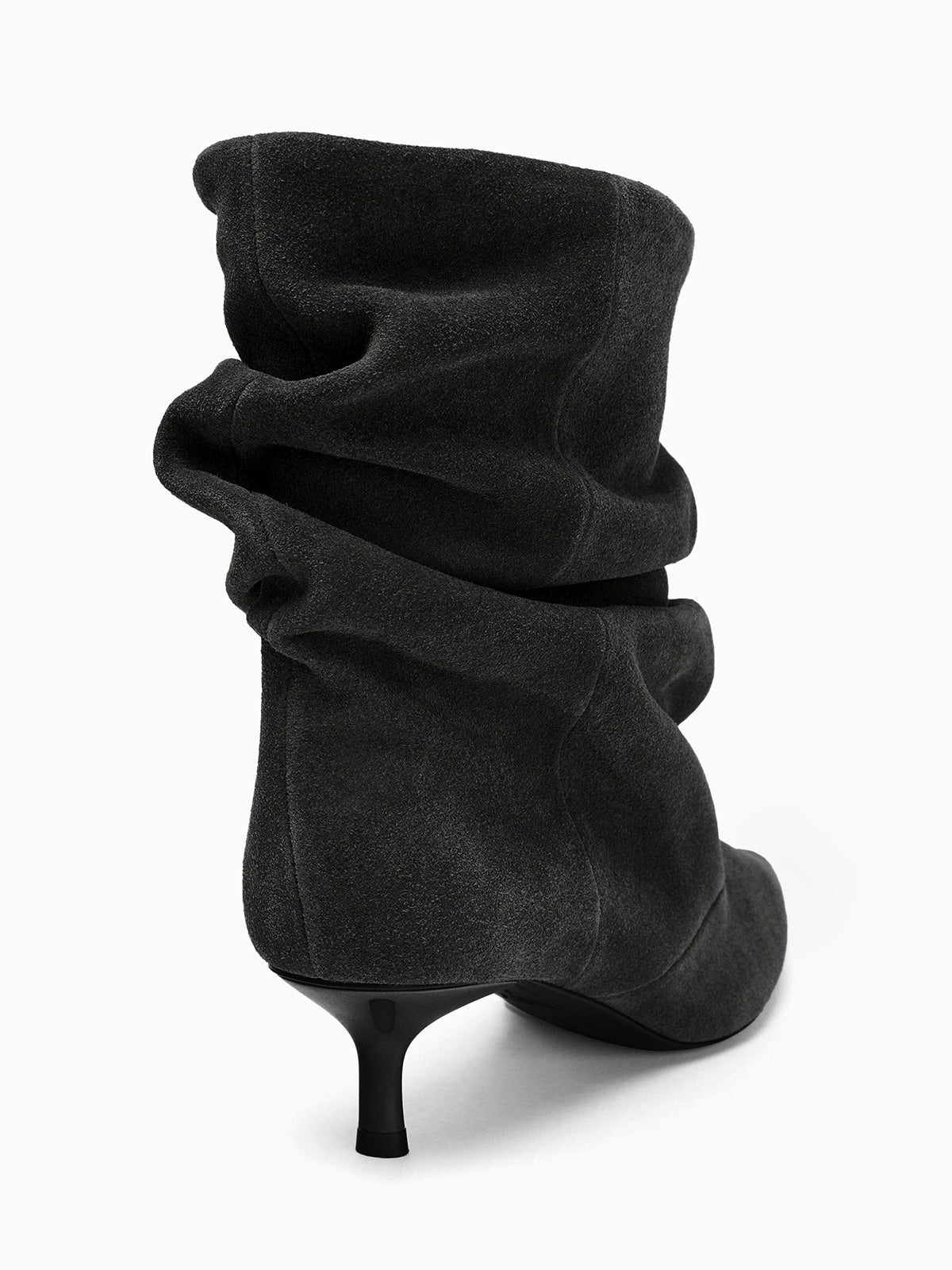 Coutgo Womens Black Pointed Ankle Boots