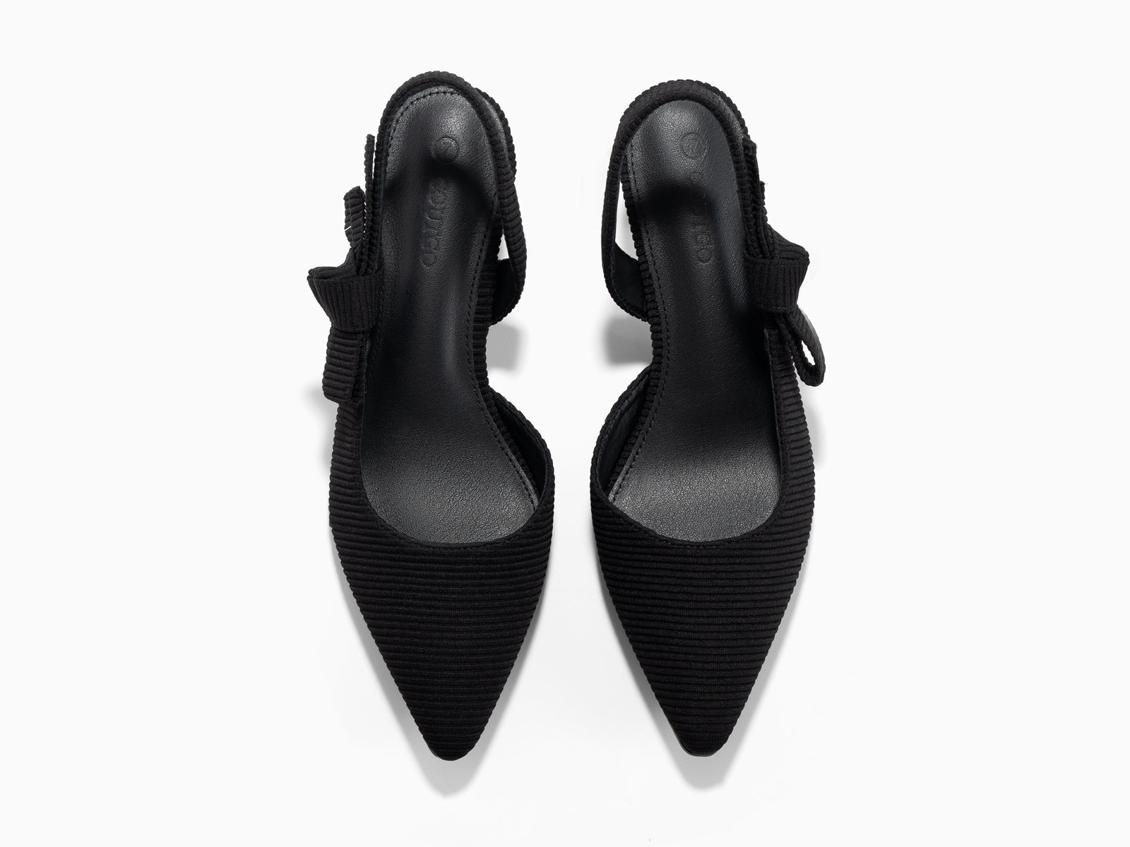 Coutgo Black Womens Slingback Dress Shoes