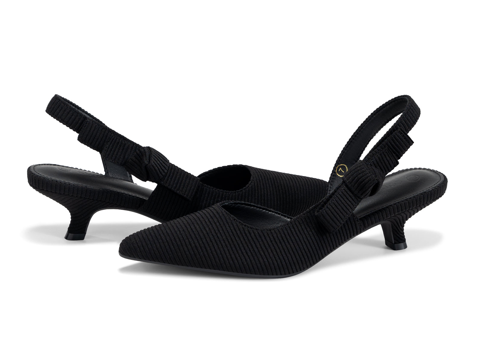 Coutgo Black Womens Slingback Dress Shoes
