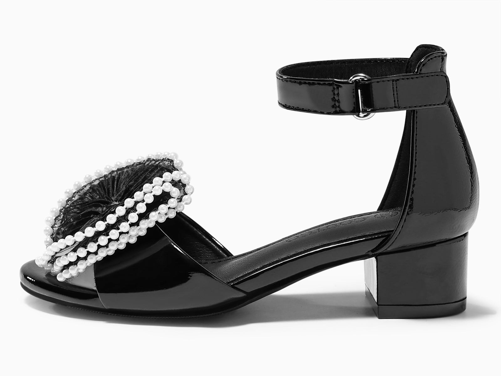 Coutgo Girls Black Dress Shoes Sandals