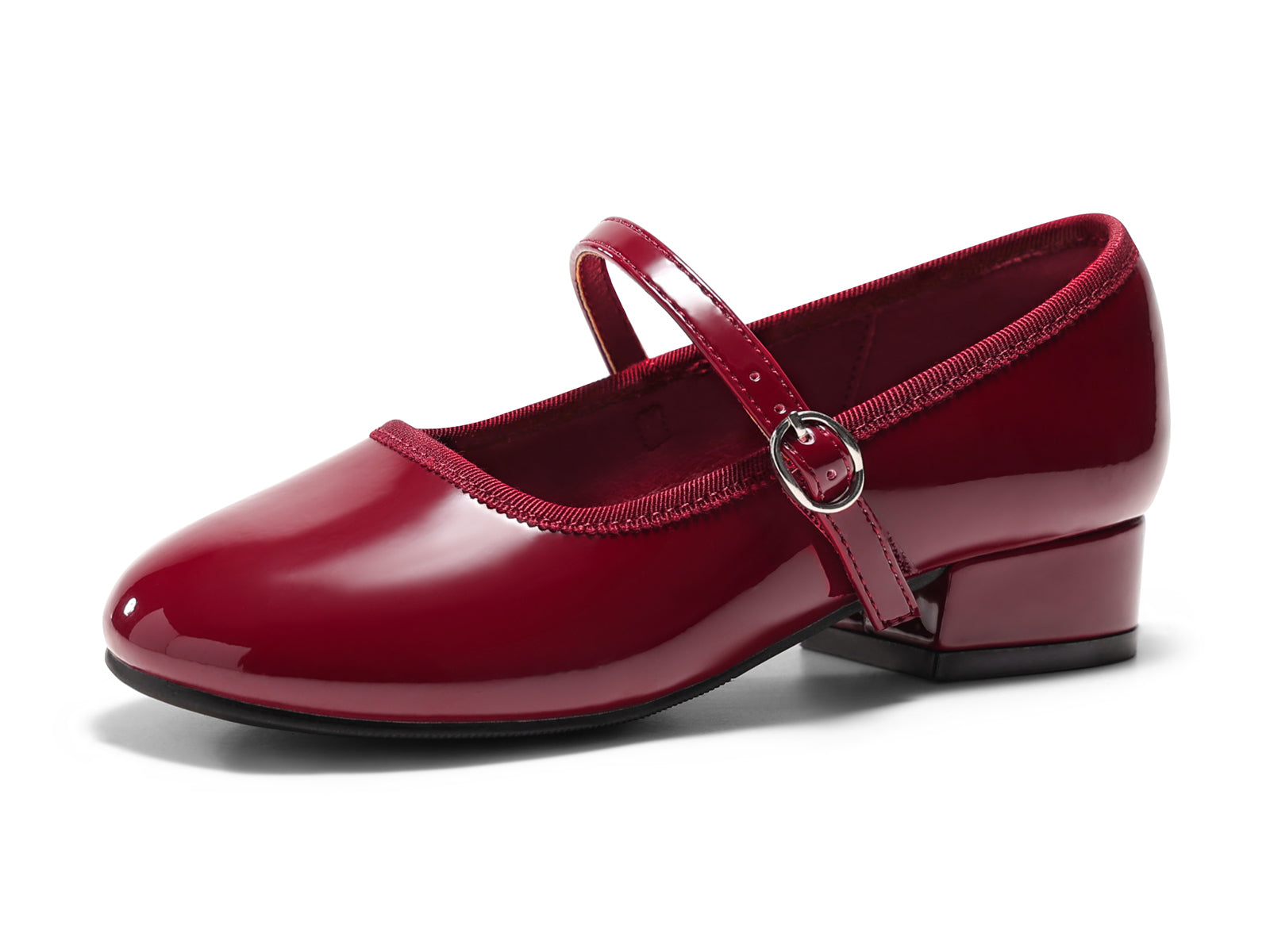 Coutgo Girls Burgundy Mary Jane Flats
