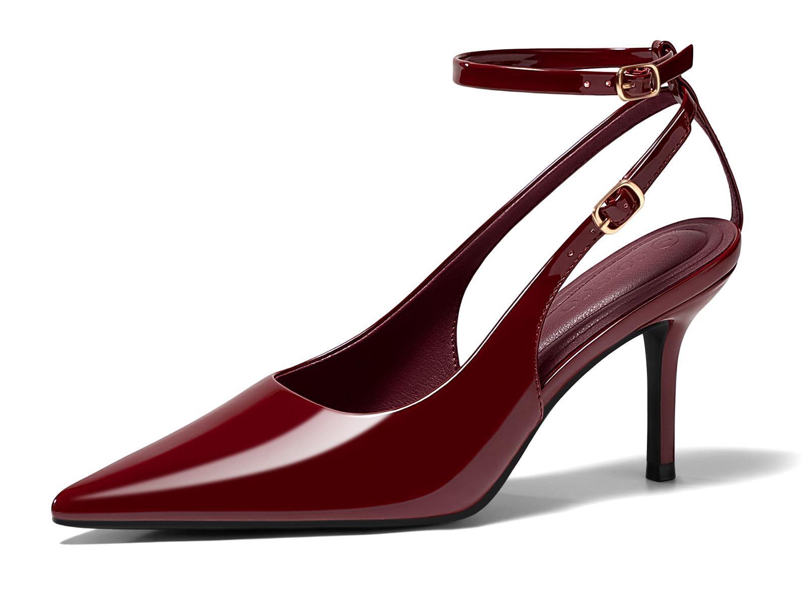 Coutgo Womens Wine Red High Heels