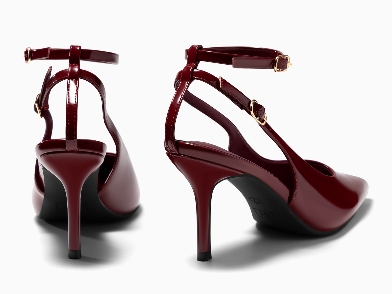 Coutgo Womens Wine Red High Heels