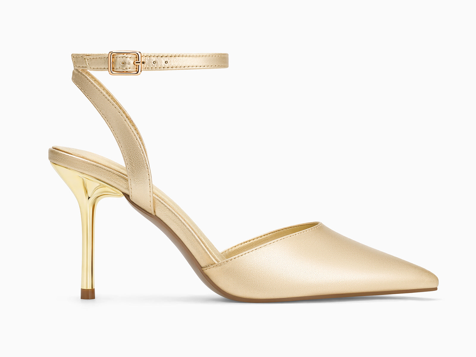 Coutgo Womens Gold Party Dress Shoes