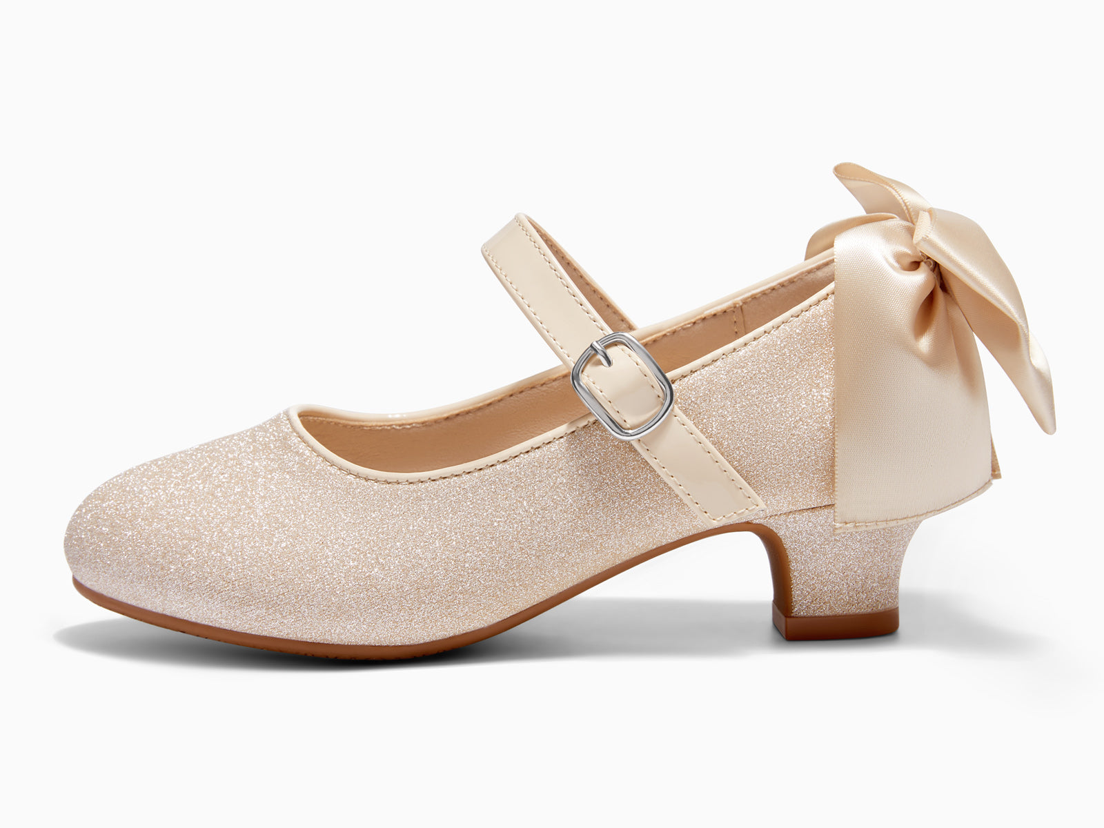 Coutgo Girls Gold Dress Shoes Mary Jane