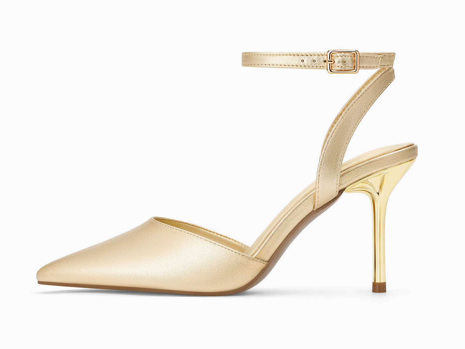Coutgo Womens Gold Party Dress Shoes