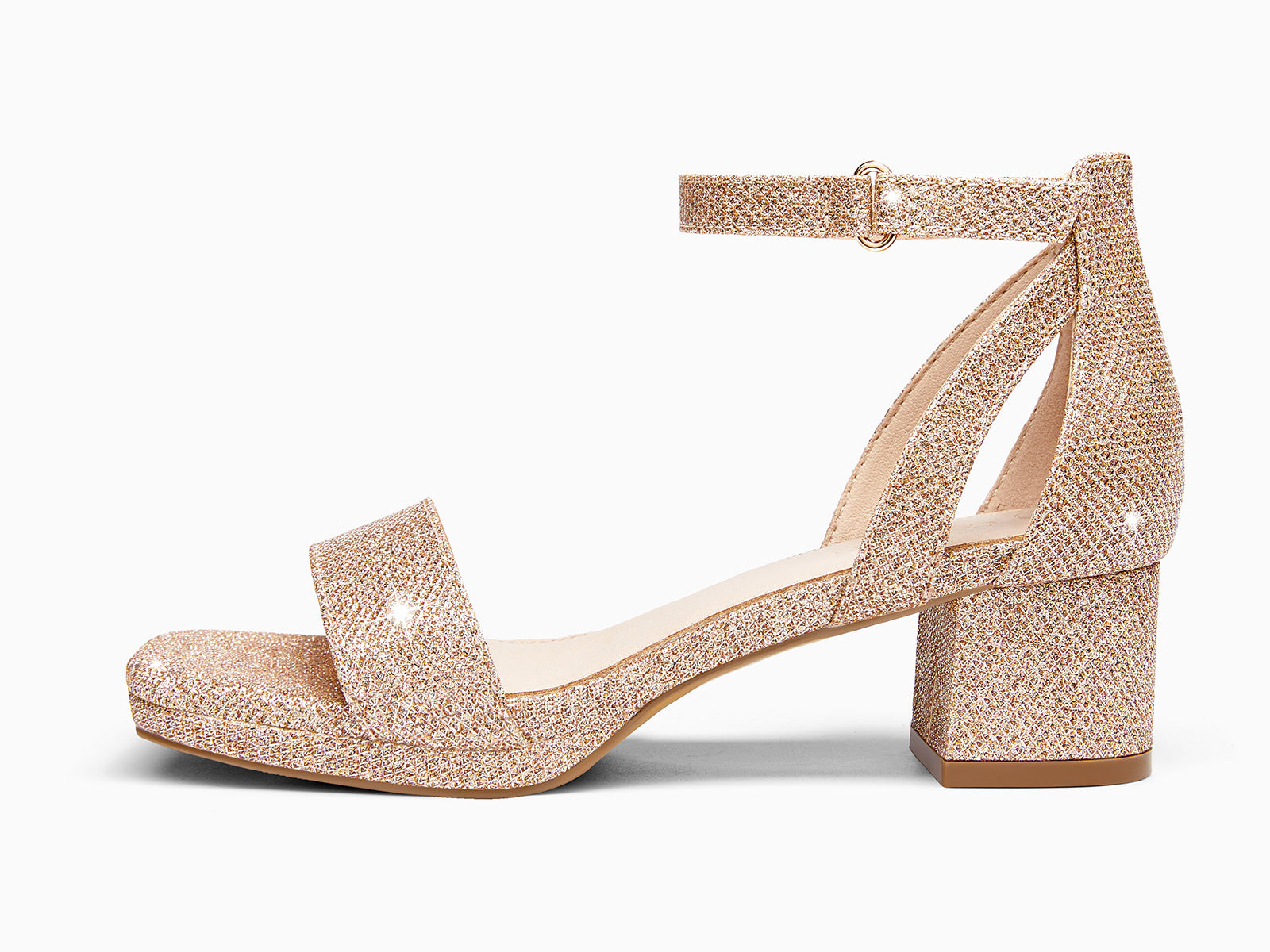 Coutgo Girls Dress Gold Platform Chunky Sandals