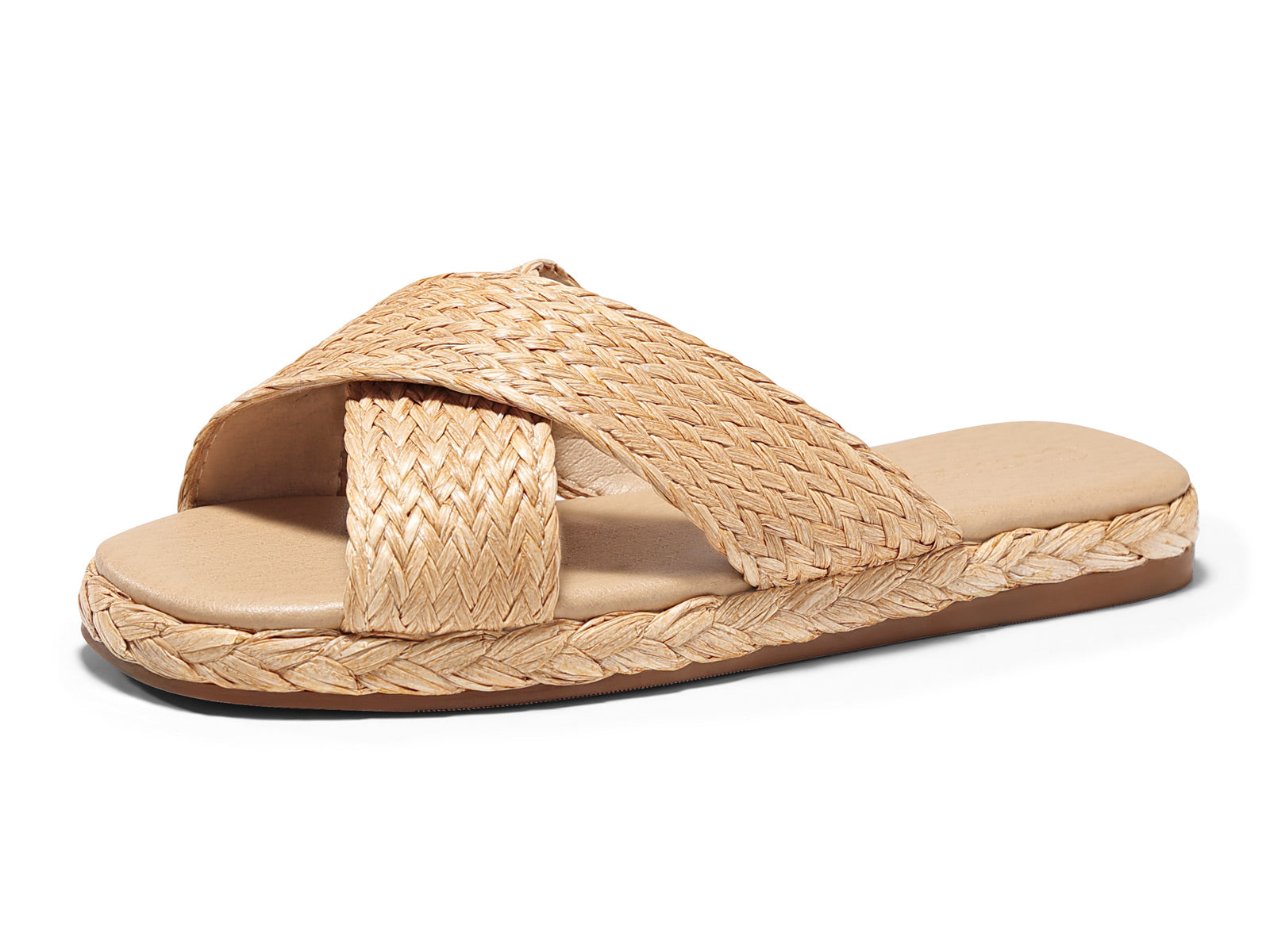 Coutgo Womens Khaki Flat Sandals