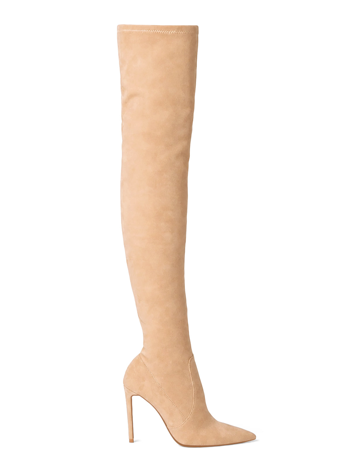 Coutgo Women Khaki Thigh High Heel Boots