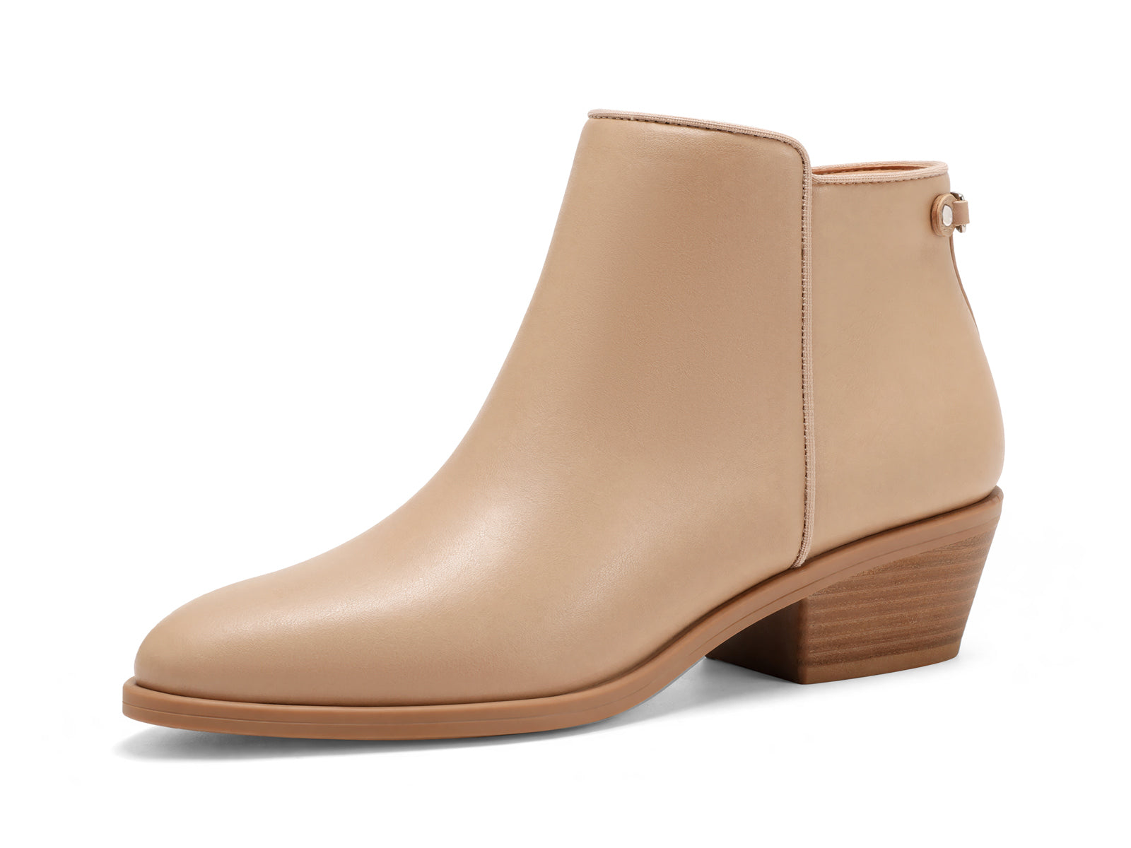 Coutgo Khaki Womens Side Zip Ankle Boots