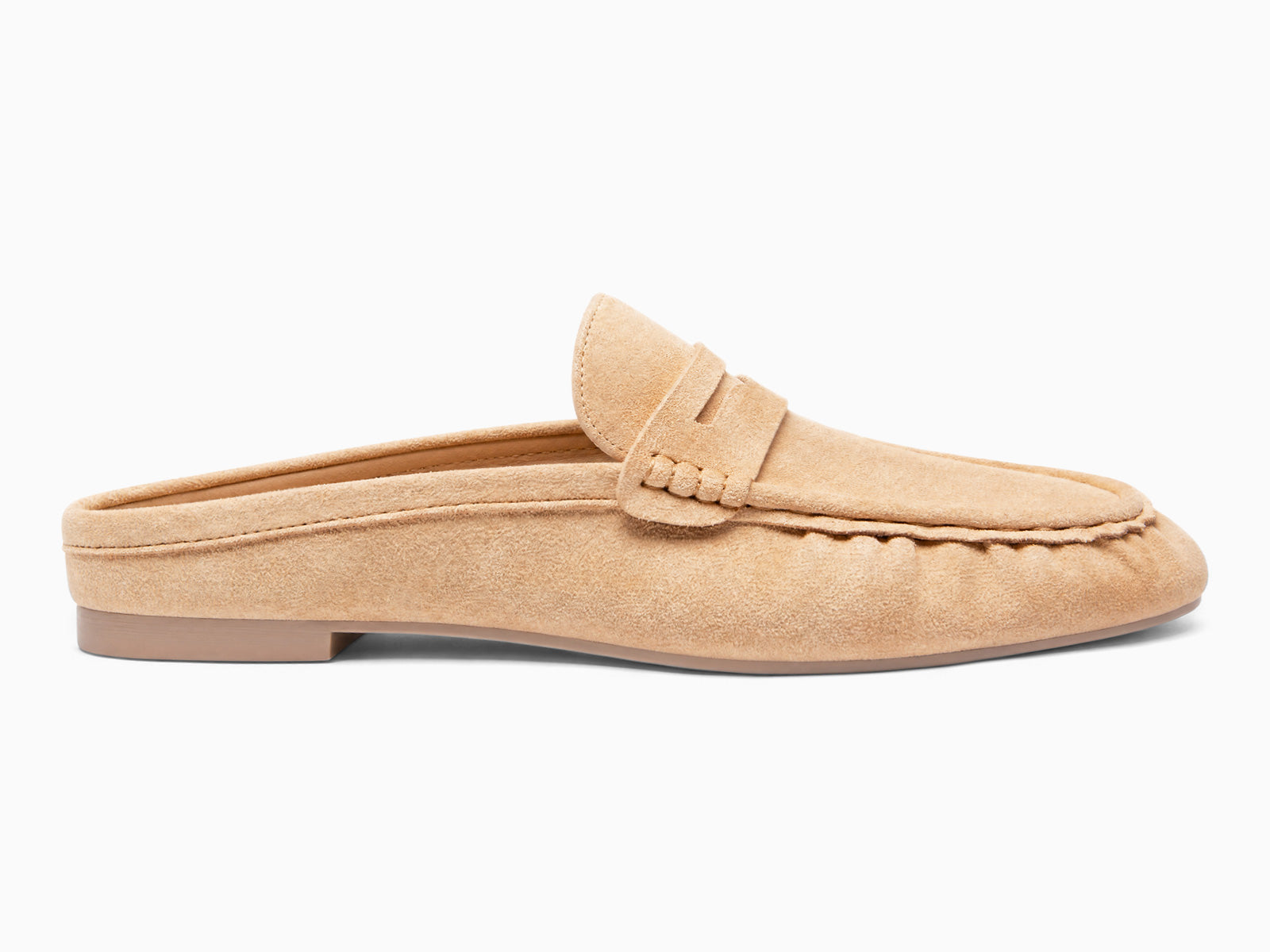 Coutgo Women's Mule Khaki Suede Loafers