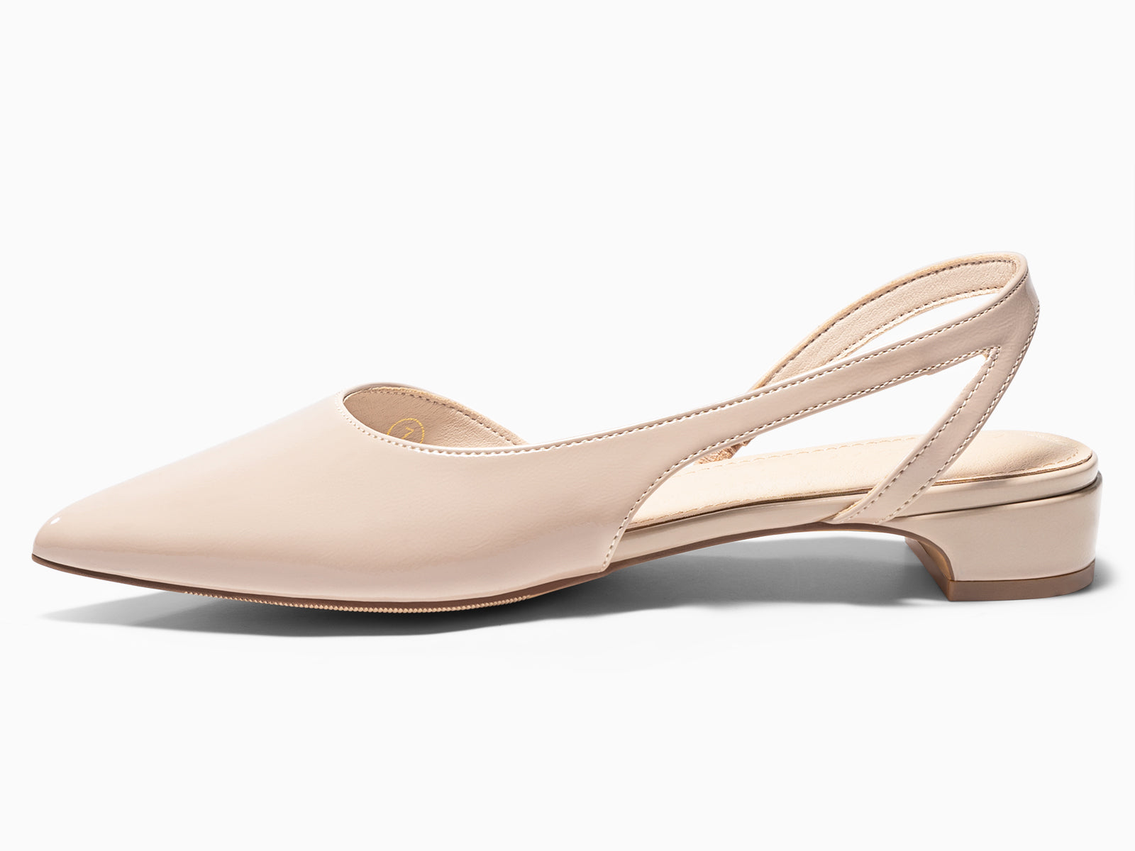 Coutgo Women D'Orsay Khaki Heels Chunky Pumps