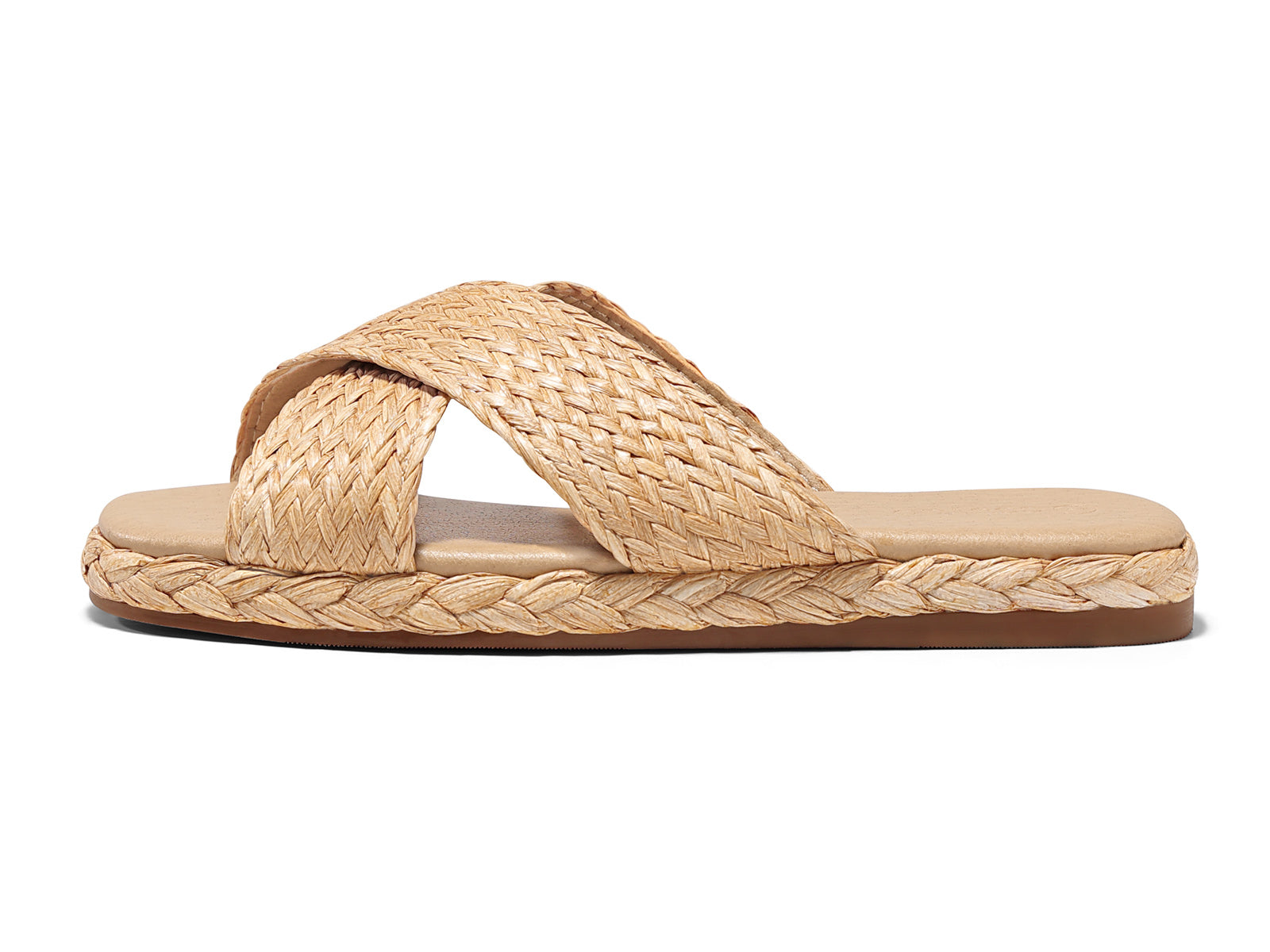 Coutgo Womens Khaki Flat Sandals