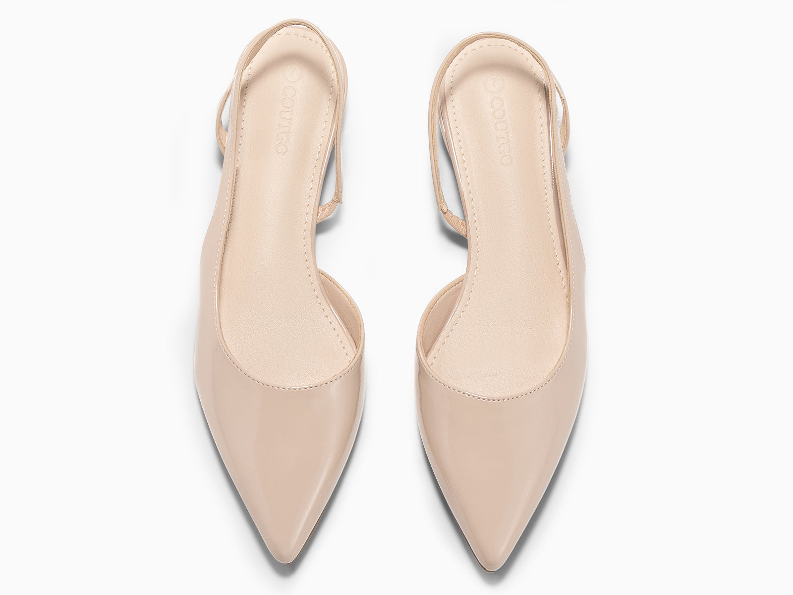 Coutgo Women D'Orsay Khaki Heels Chunky Pumps