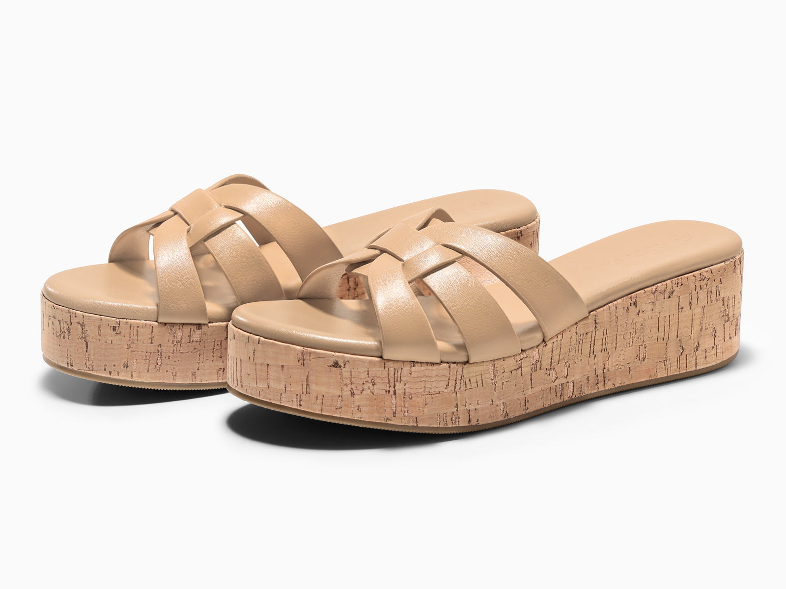 Coutgo Women's Khaki Platform Wedge Sandals