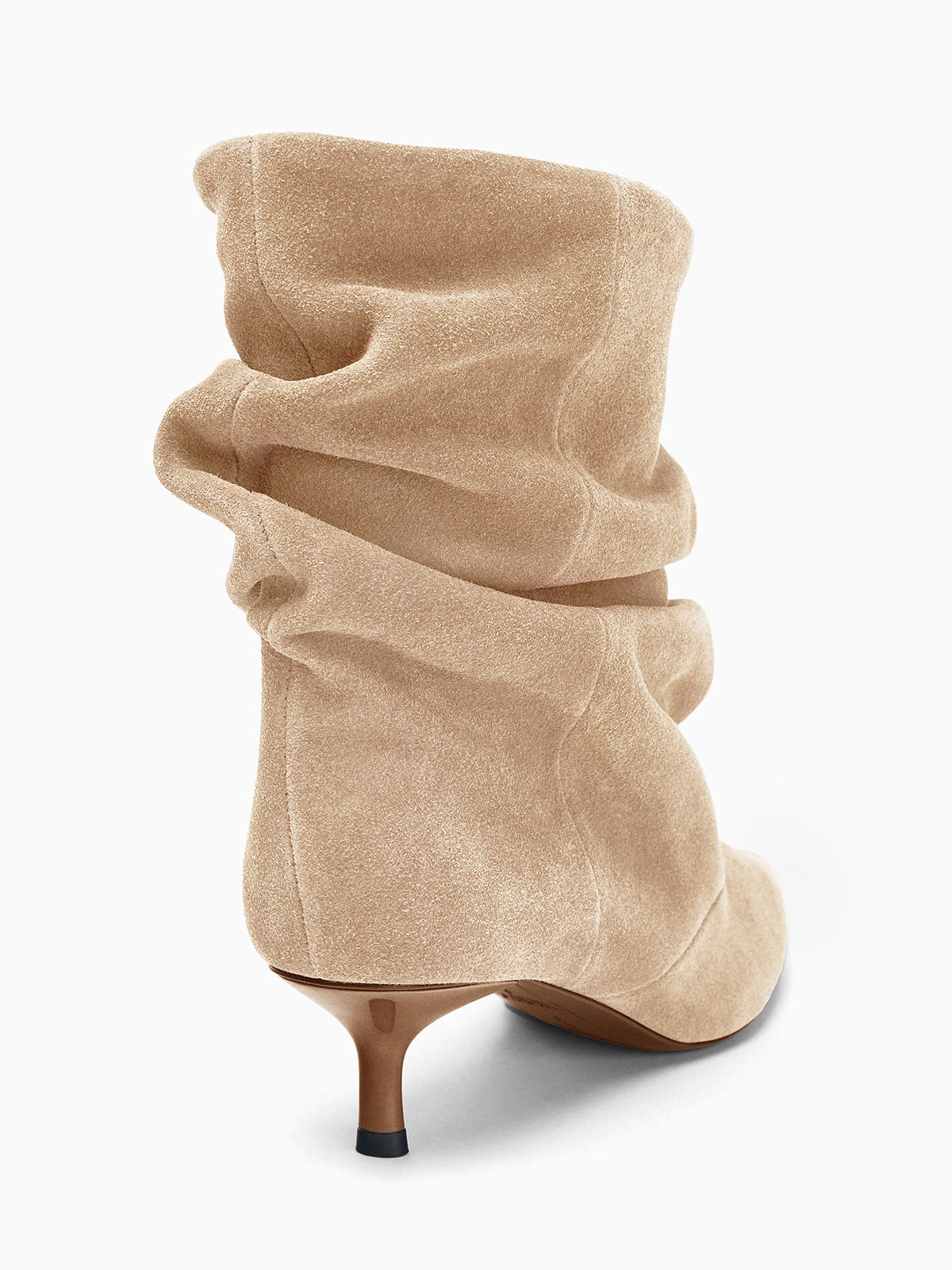 Coutgo Womens Khaki Pointed Ankle Boots