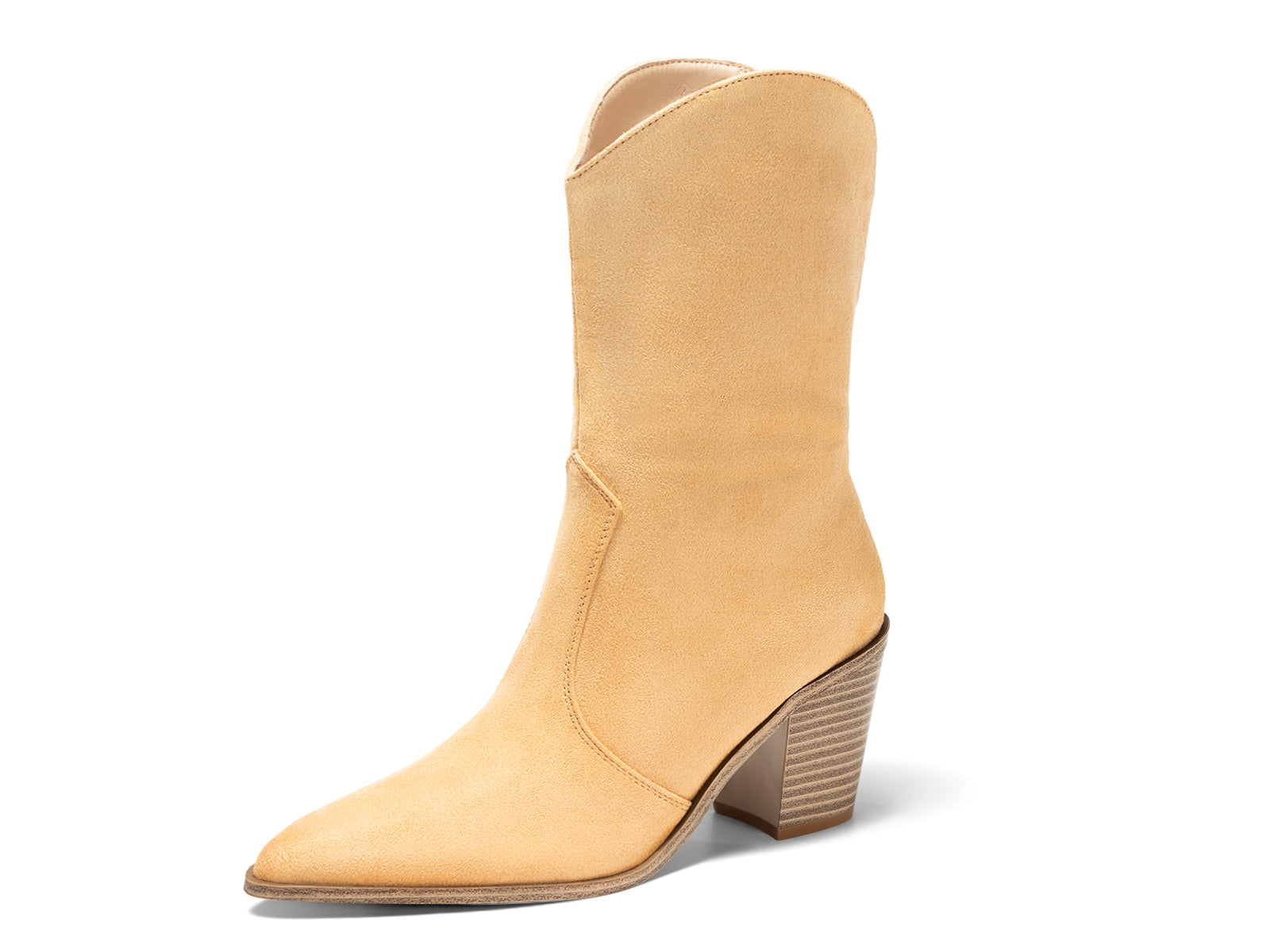 Coutgo Womens Khaki Mid Calf Boots