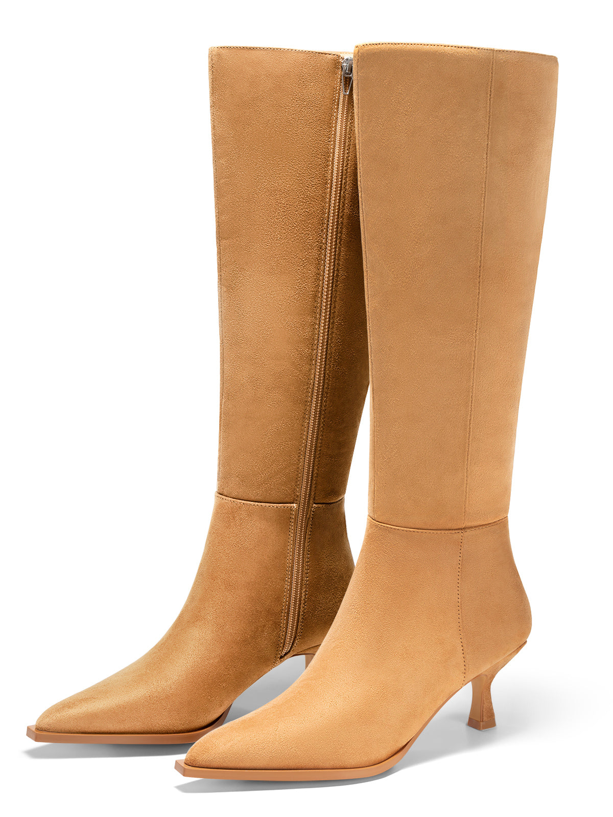 Coutgo Womens Khaki Knee High Boots